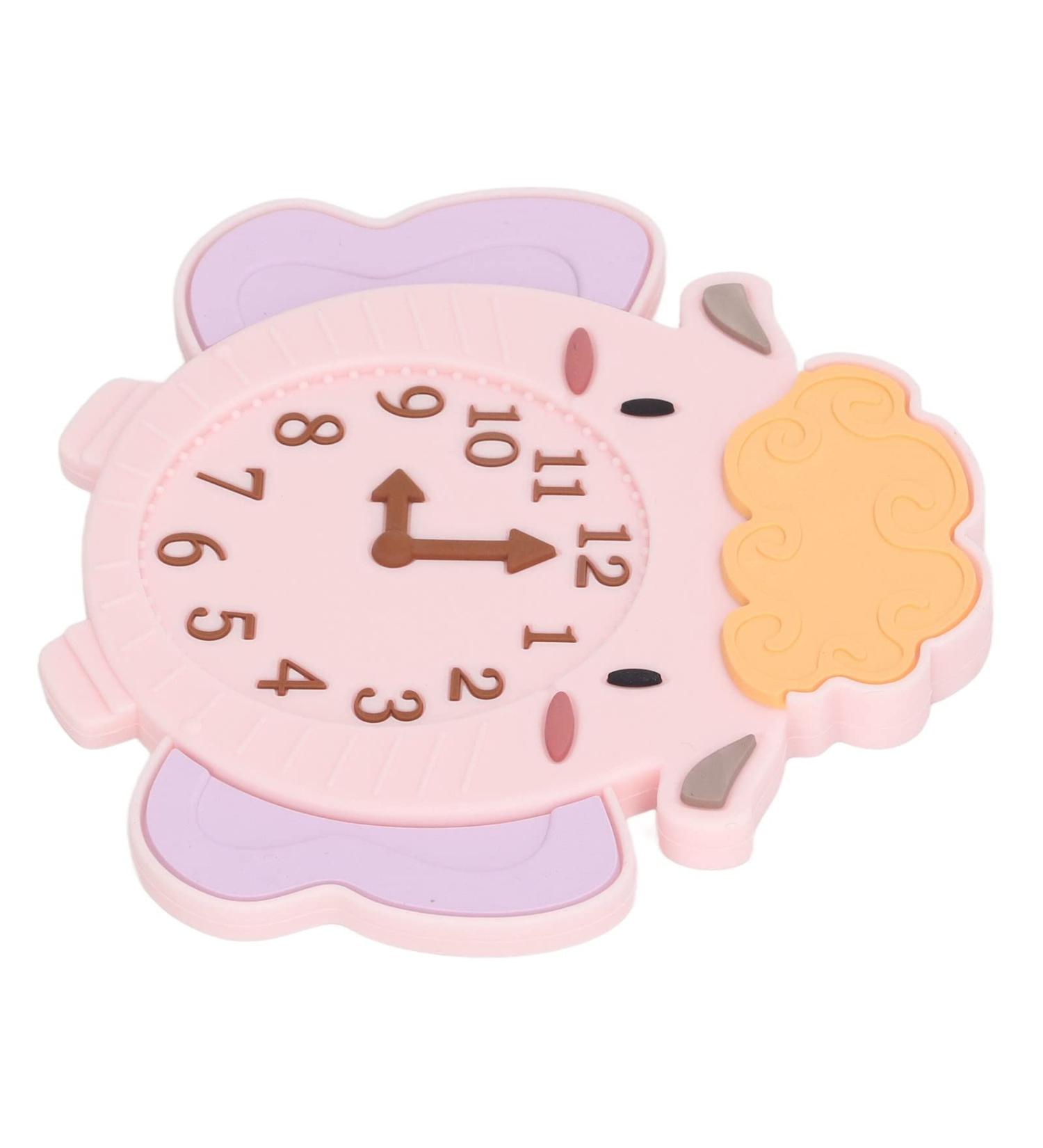 Cartoon Shaped Silicone Teether - Bright Color Embossed Gums Alarm Clock Design (Type 2) - Buy Online on GoSupps.com