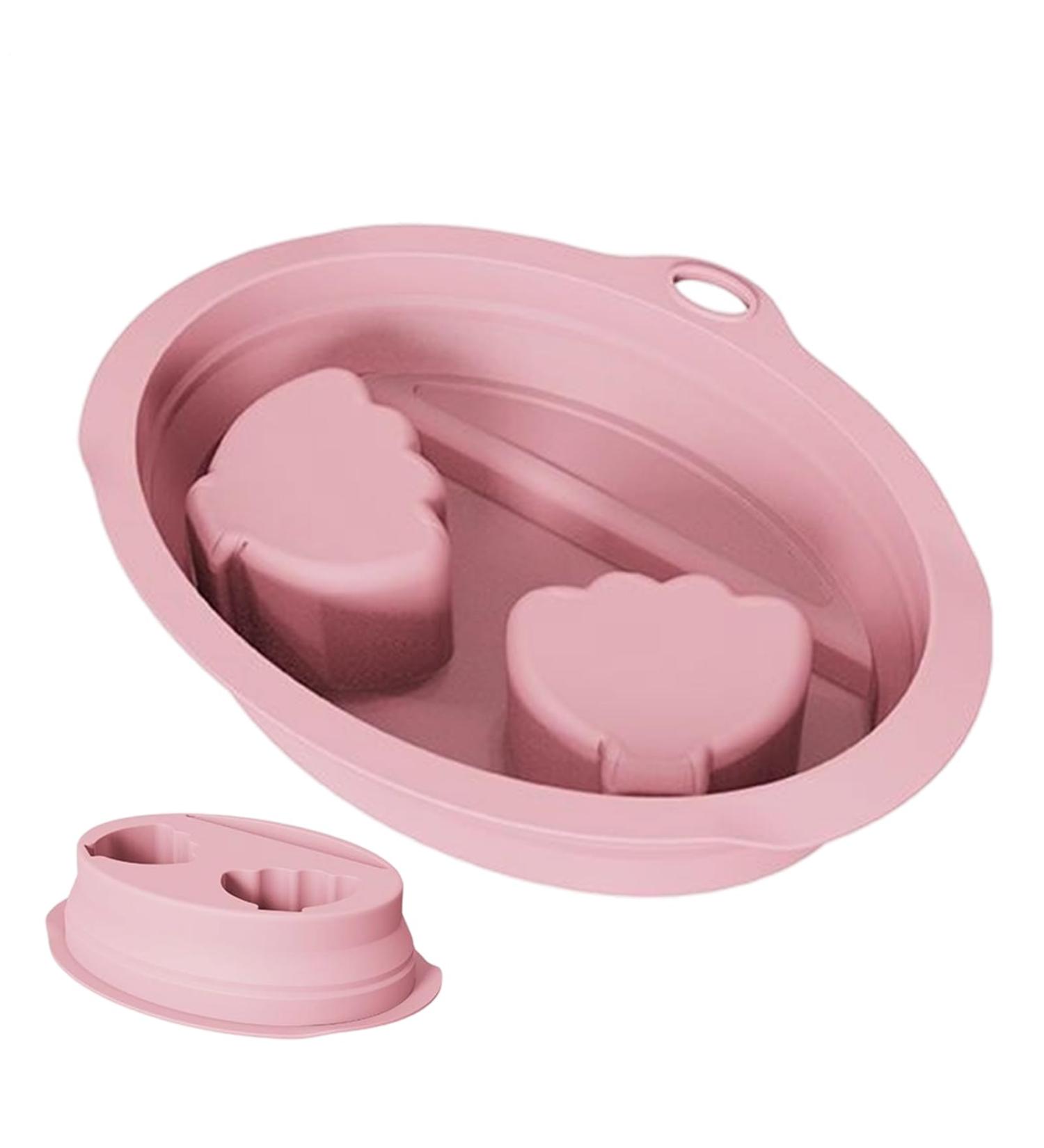 Bol Ongles D poseur | Bassin de Manucure pour D capage - Bol de Trempage Compact en Silicone pour Maison & Institut Rose - Buy Online on GoSupps.com