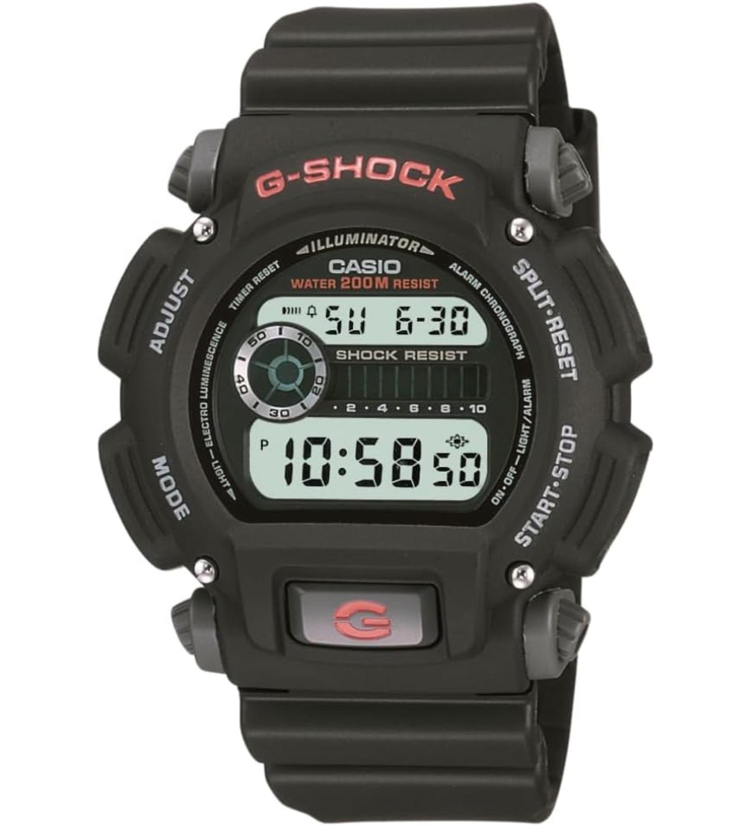 Casio DW9052 Series Men’s Digital Watch G-Shock 1/100 SEC Stop Watch Countdown Timer LED Light 200M WR Shock Resistant Dual Time 2 Yr Batt - DW9052-1V - Multi - Buy Online on GoSupps.com