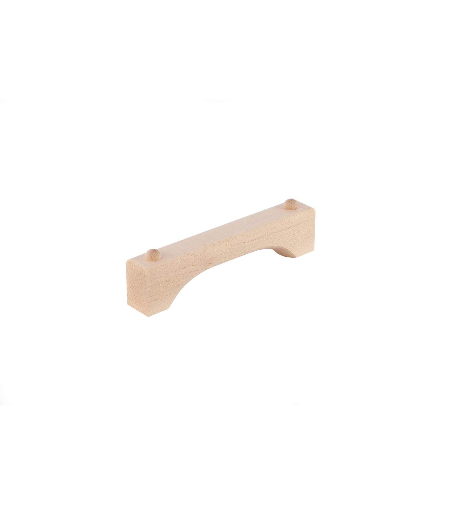 eliga door handle for inside and outside made of natural wood