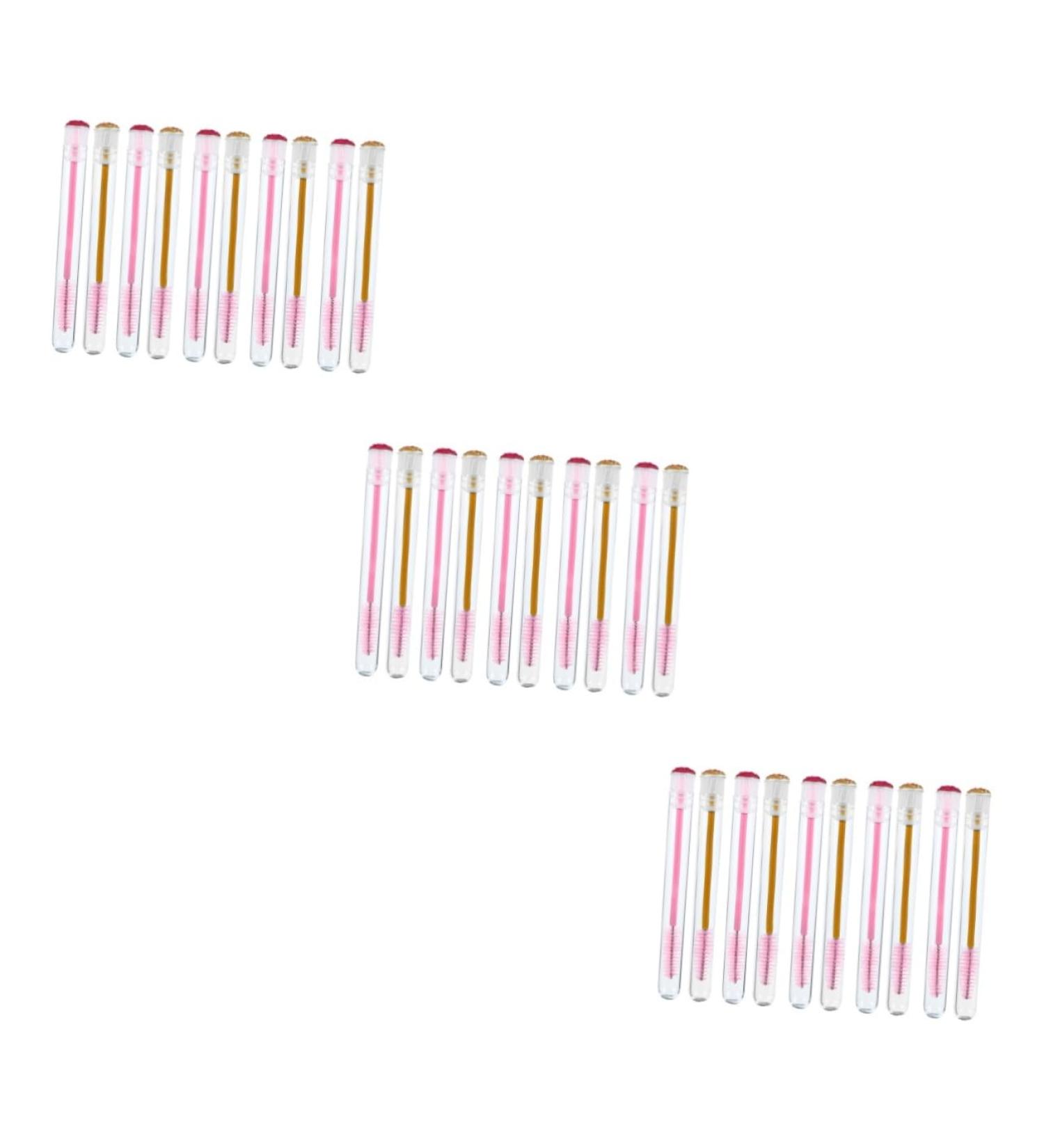 FOMIYES 30 Pcs Transparent Tube Mascara Brush False Lash Mascara Diamond Eyelash Tube Small Eyelash Brush - Buy Online on GoSupps.com