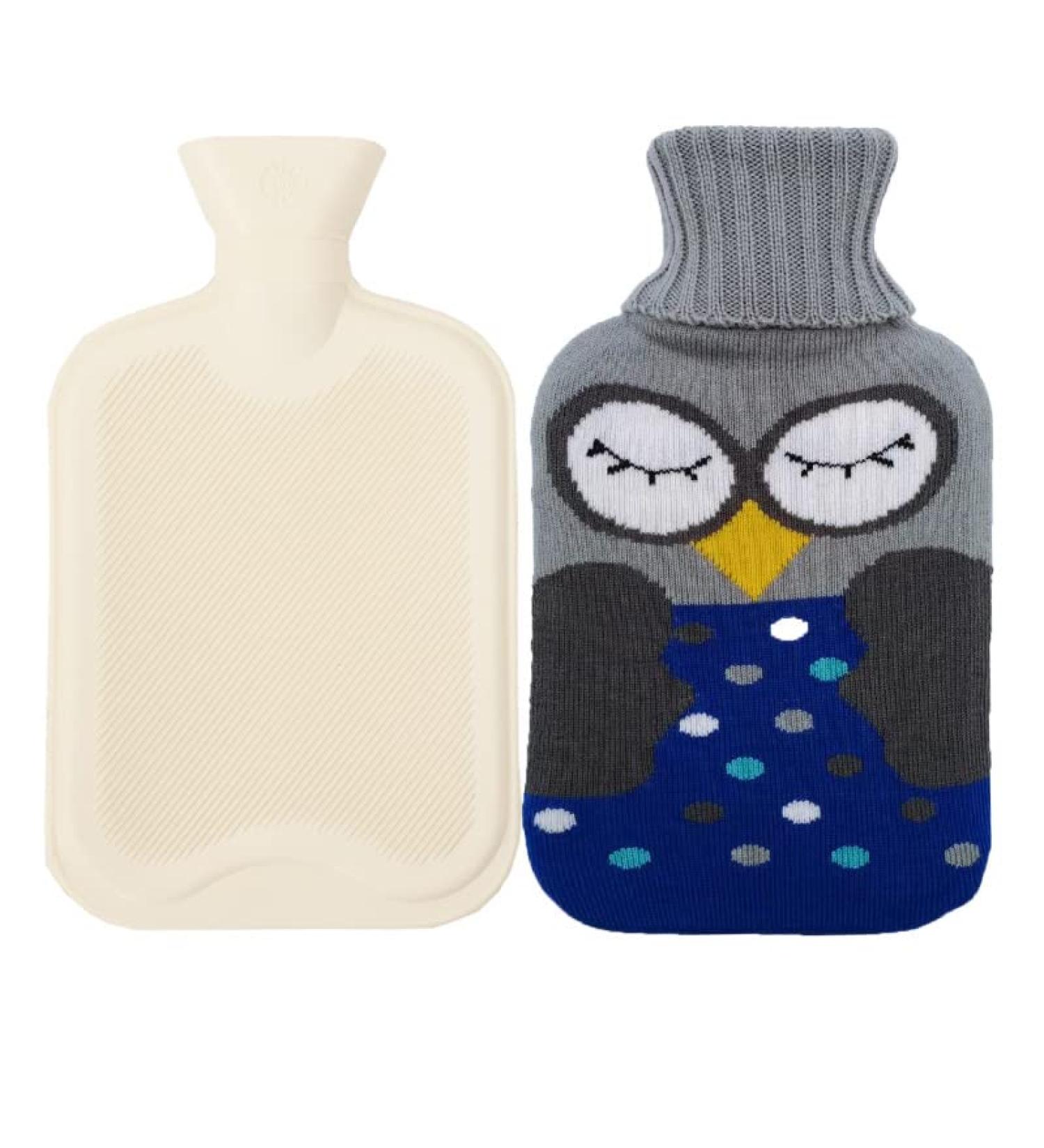 MYAMIA 1L Hot Water Bottles with Cover | Rubber Hot Water Bags for Pain Relief | International Shipping Available - Buy Online on GoSupps.com