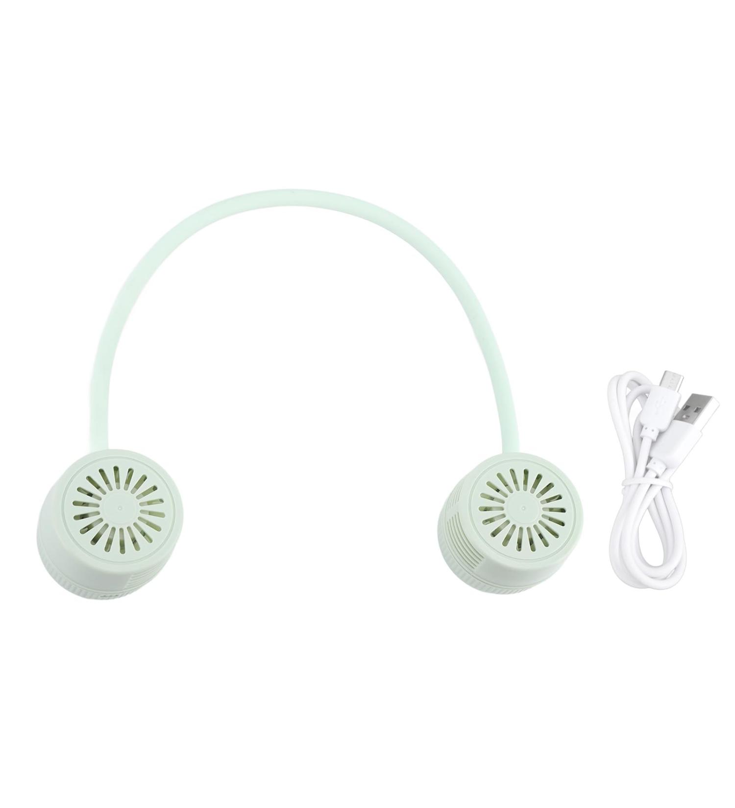 Portable Neck Fan - Rechargeable USB Leafless Cooling Fan for Outdoor Sports & Travel | Hands-Free Personal Air Circulation - Buy Online on GoSupps.com