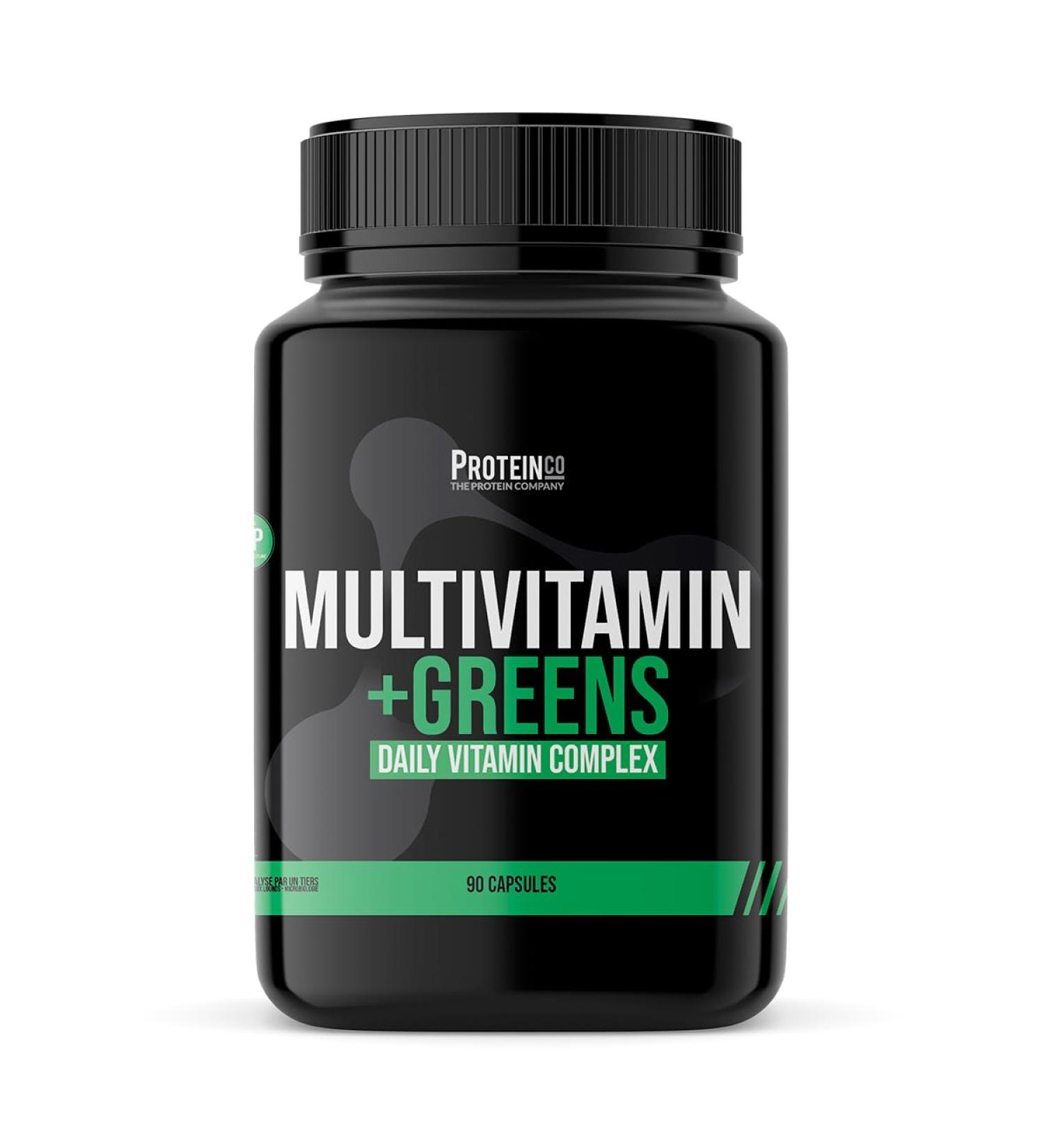 ProteinCo | Multivitamin + Greens | Minerals | Vegan Capsules | Daily Vitamins for Men & Women | 90 capsules - Buy Online on GoSupps.com