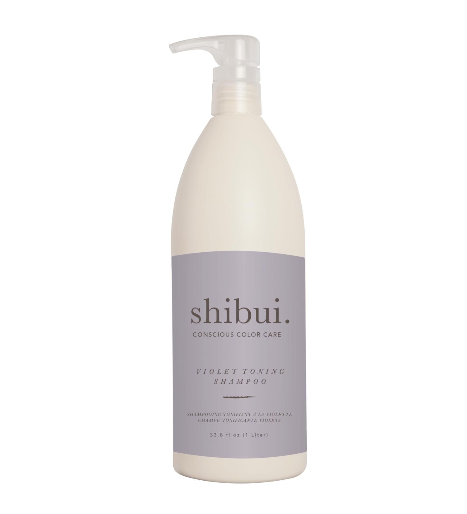 SHIBUI Violet Toning Shampoo with Acai Oil & Hibiscus - Neutralizes Brassiness for Blonde/Silver Hair | 33.8 Fl Oz - International Shipping Available - Buy Online on GoSupps.com