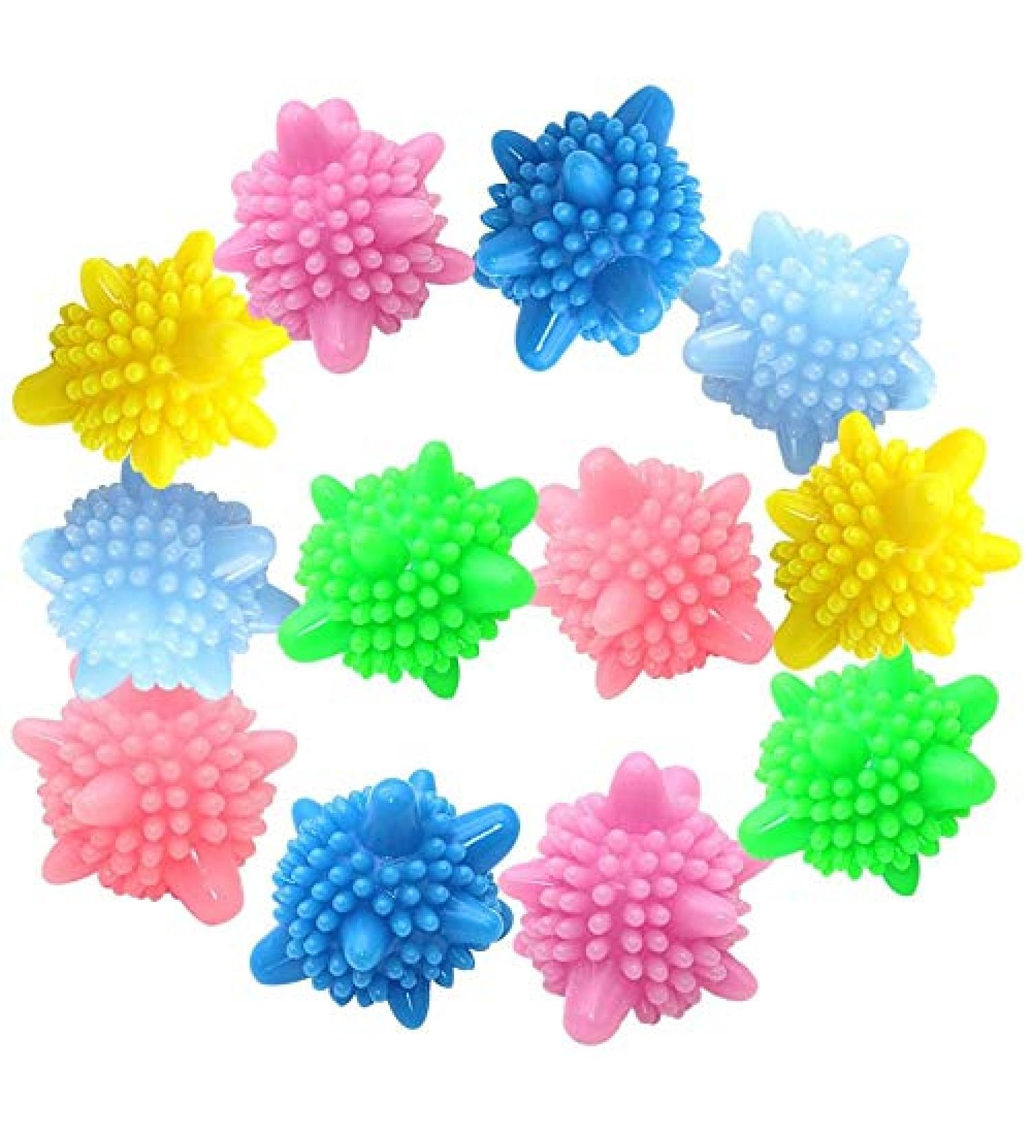 Washing Ball Washing Ball for Washing Machine Laundry Ball Plastic Dryer Balls Reusable Dryer Ball Laundry Ball Solid Colorful Dryer Balls Random Colors 6cm 12 Pieces - Buy Online on GoSupps.com