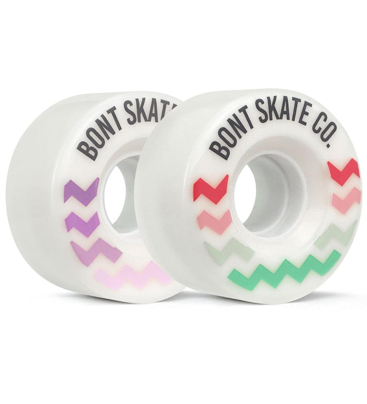 Bont Skates 78A Glide Outdoor Roller Skate Wheels 57x32mm - Set of 8 White/Purple - Buy Online on GoSupps.com