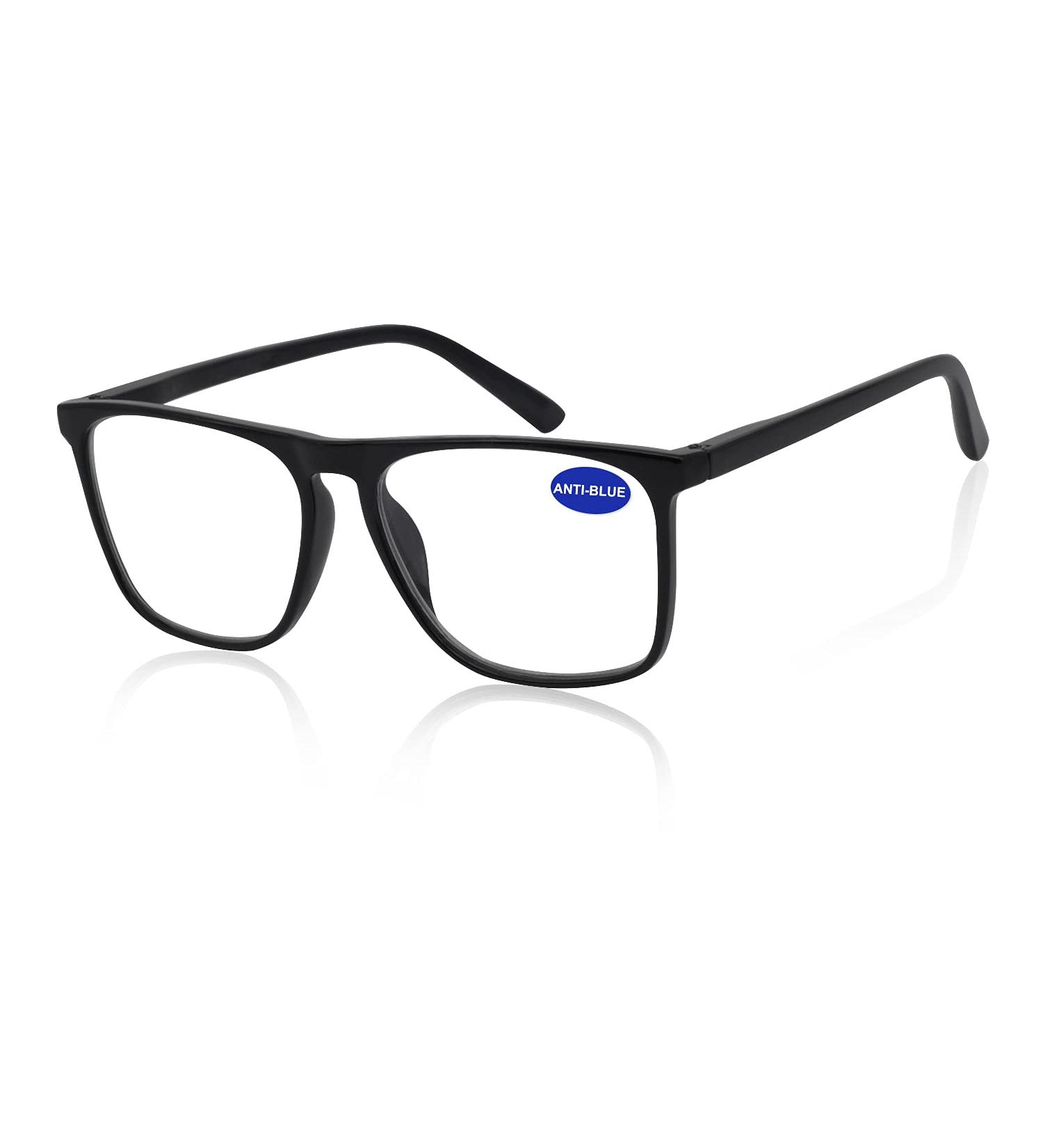 MARE AZZURO Stylish Reading Glasses for Men 1.25x - 6x Black (Blue Light Blocking) | Trendy Readers for Men - Buy Online on GoSupps.com