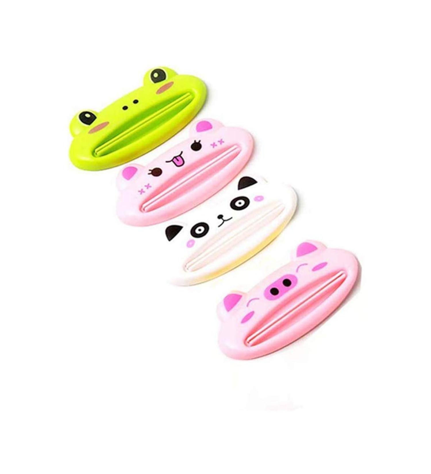 ROSETOR Cartoon Animal Toothpaste Dispenser - 4 Pack Squeeze Clip for Kids | Fun Toothpaste Skin Care Products for Home Use - Buy Online on GoSupps.com