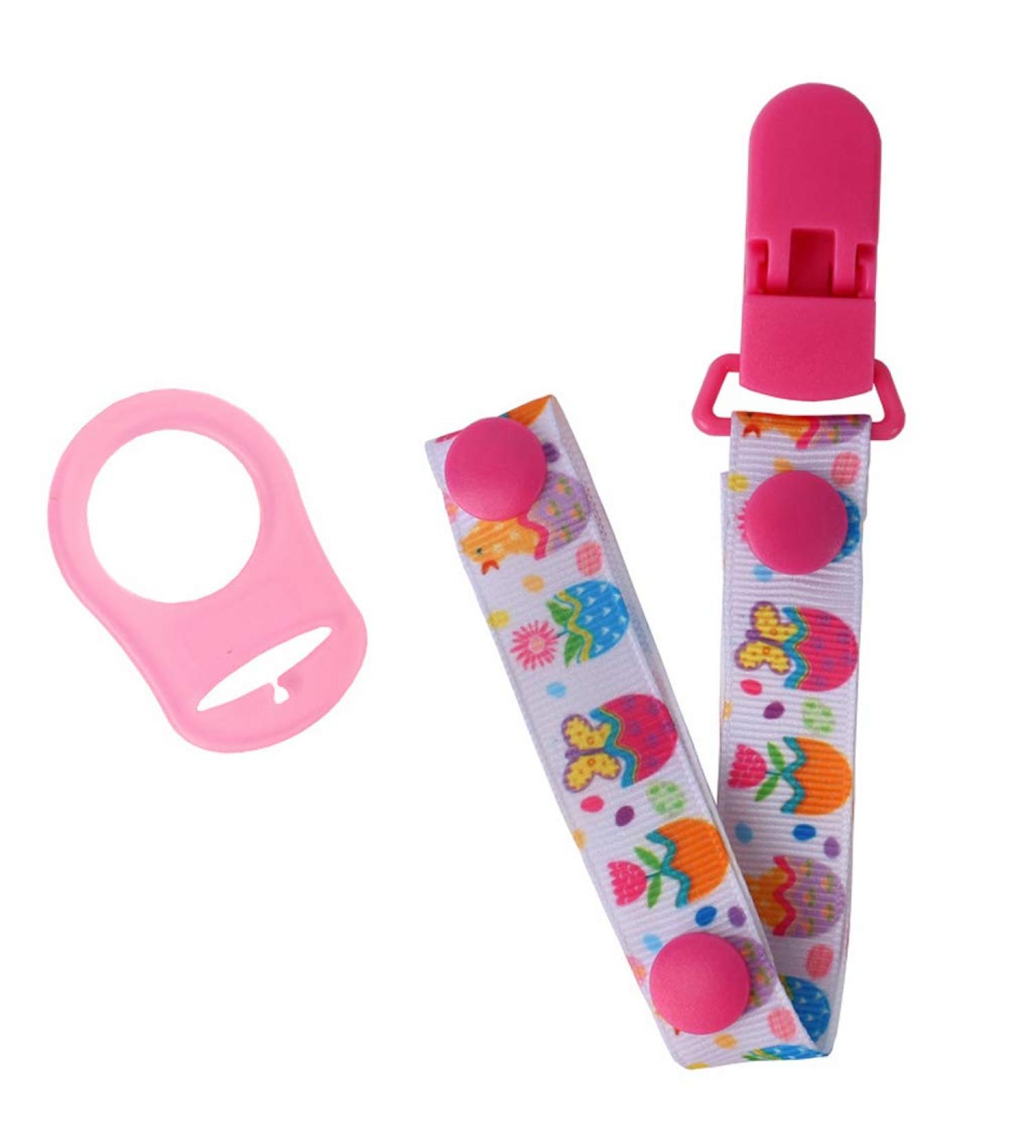 TIAN-K Pink Pacifier Chain with Clip Holder for MAM Rings | Baby Nipple Leash | International Shipping Available - Buy Online on GoSupps.com