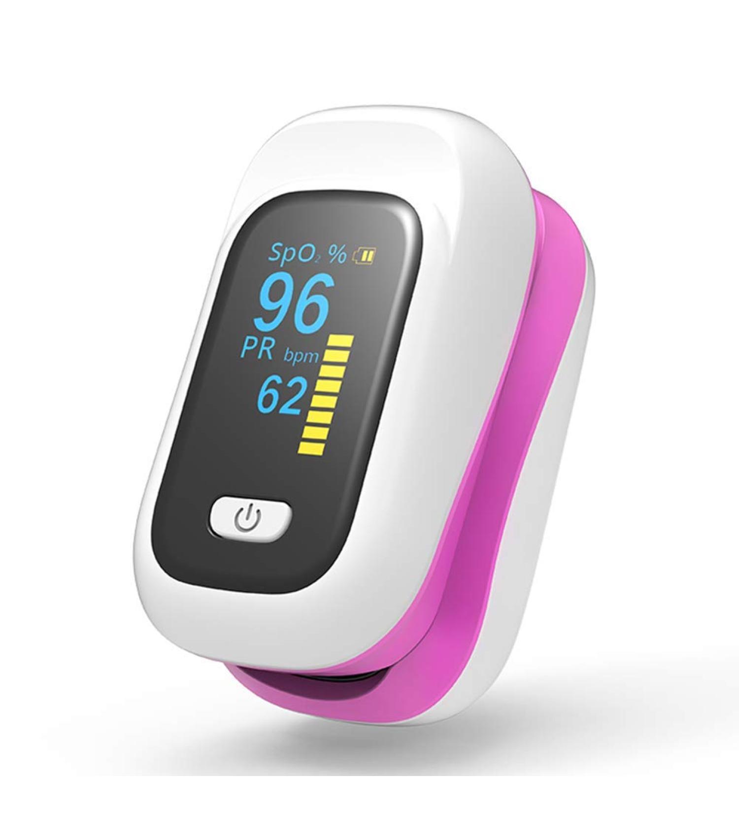 Buy ECOSWAY OLED Fingertip Blood Oxygen Monitor - SPO2 Oximeter | International Shipping - Pink - Buy Online on GoSupps.com