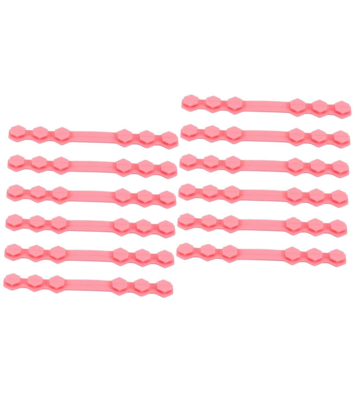 JECOMPRIS 20 pcs Adjustable Face Mask Ear Hooks - Silicone Straps with Buckle - Comfortable Pink Extension for Better Fit - Buy Online on GoSupps.com