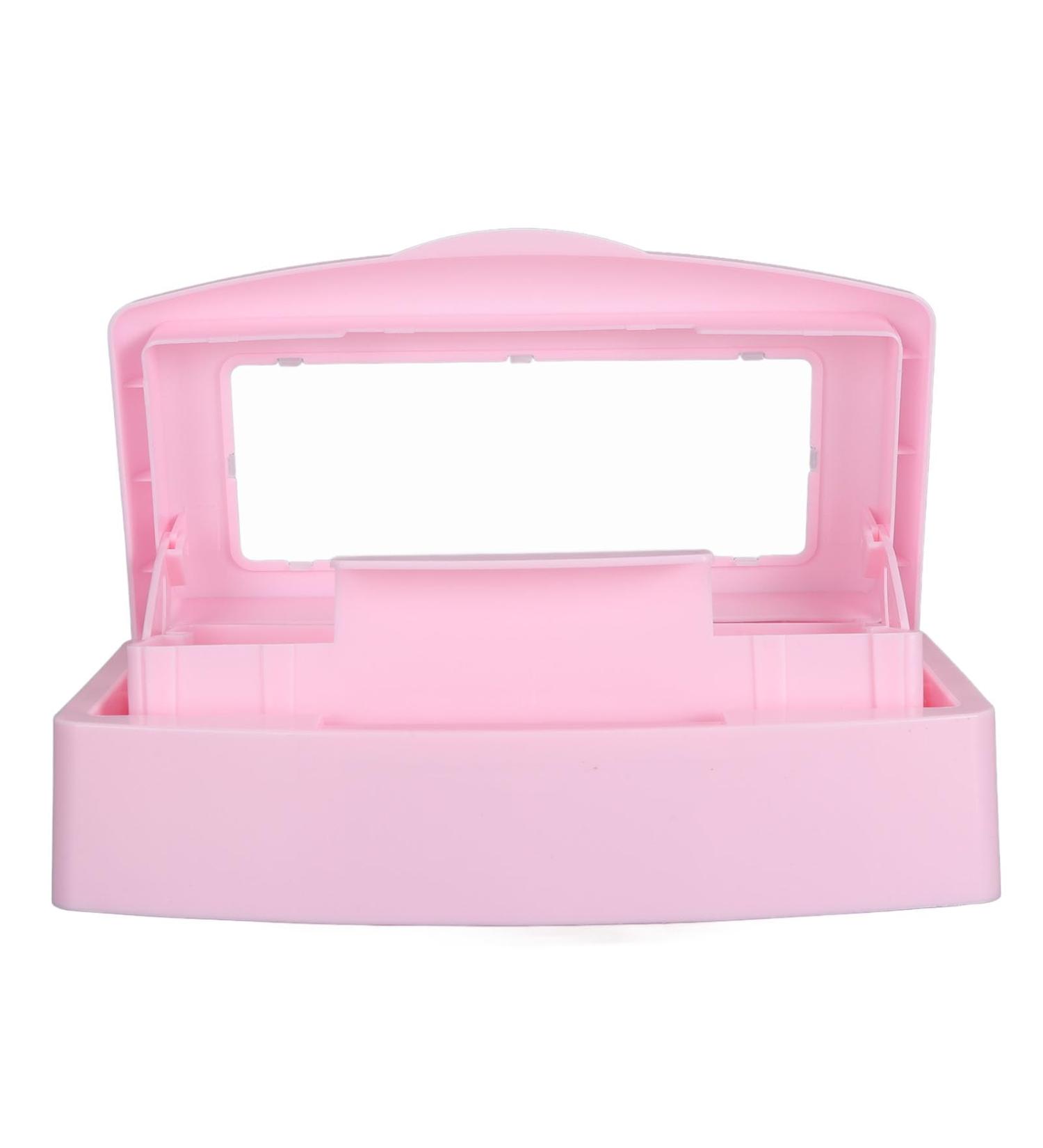 Nail Tool Cleaning Tray Multifunctional Long Life Easy Clean Makeup Tool Needle Cleaning Box for Travel (Pink) - Buy Online on GoSupps.com