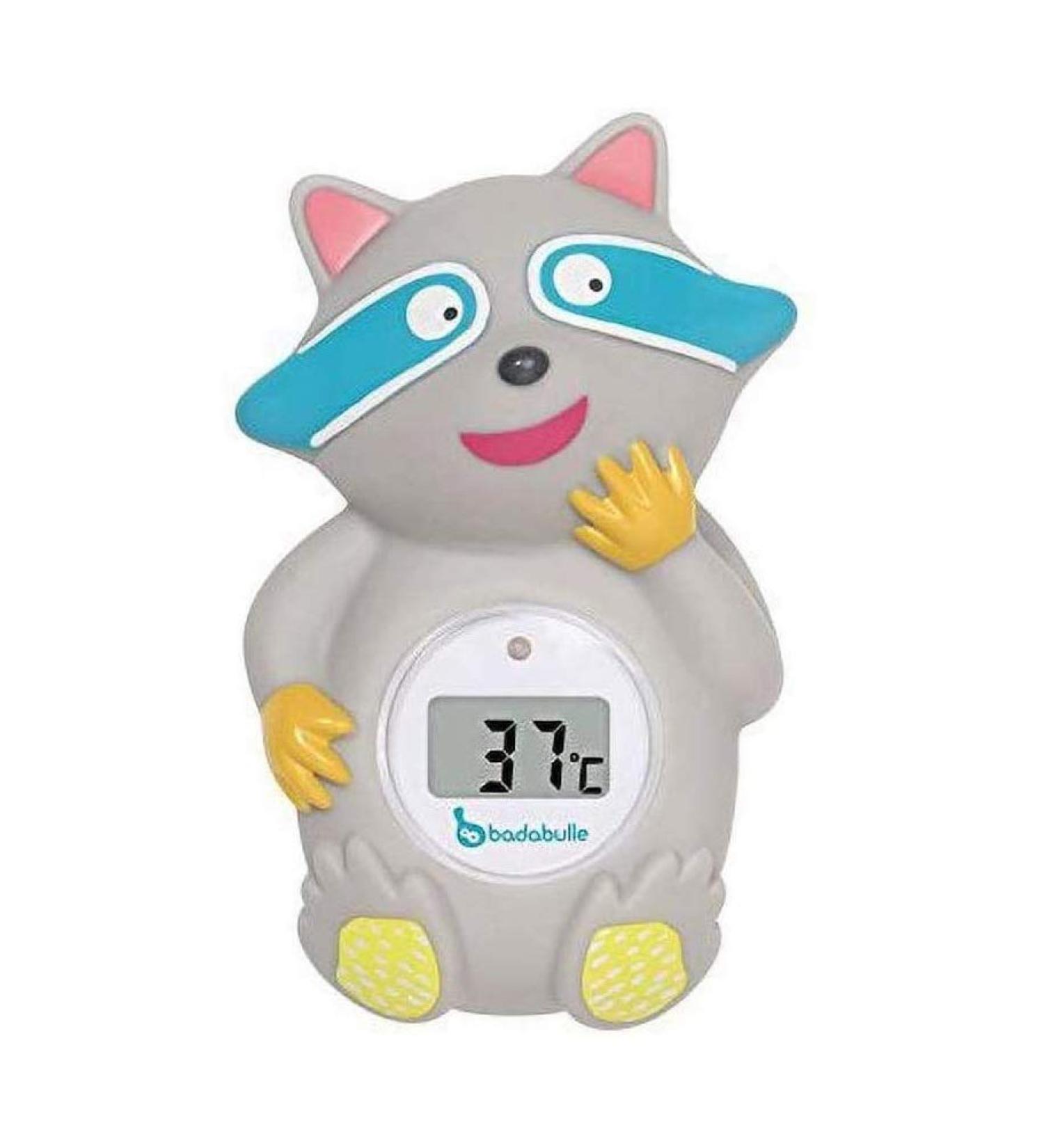 Badabulle Racoon Baby Bath & Room Thermometer - Grey Raccoon - Buy Online on GoSupps.com