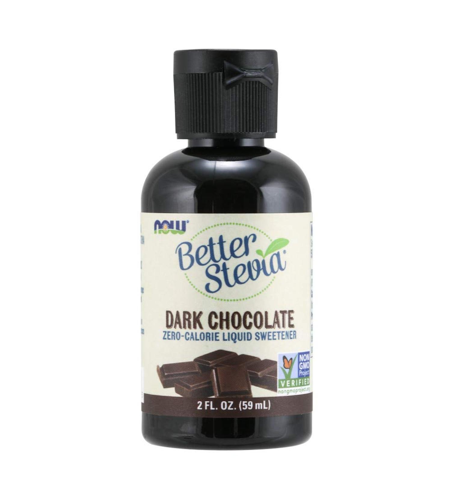 Now Foods Better Stevia Dark Chocolate Liquid Sweetener - Zero Calorie, 2 fl oz - Buy Online on GoSupps.com