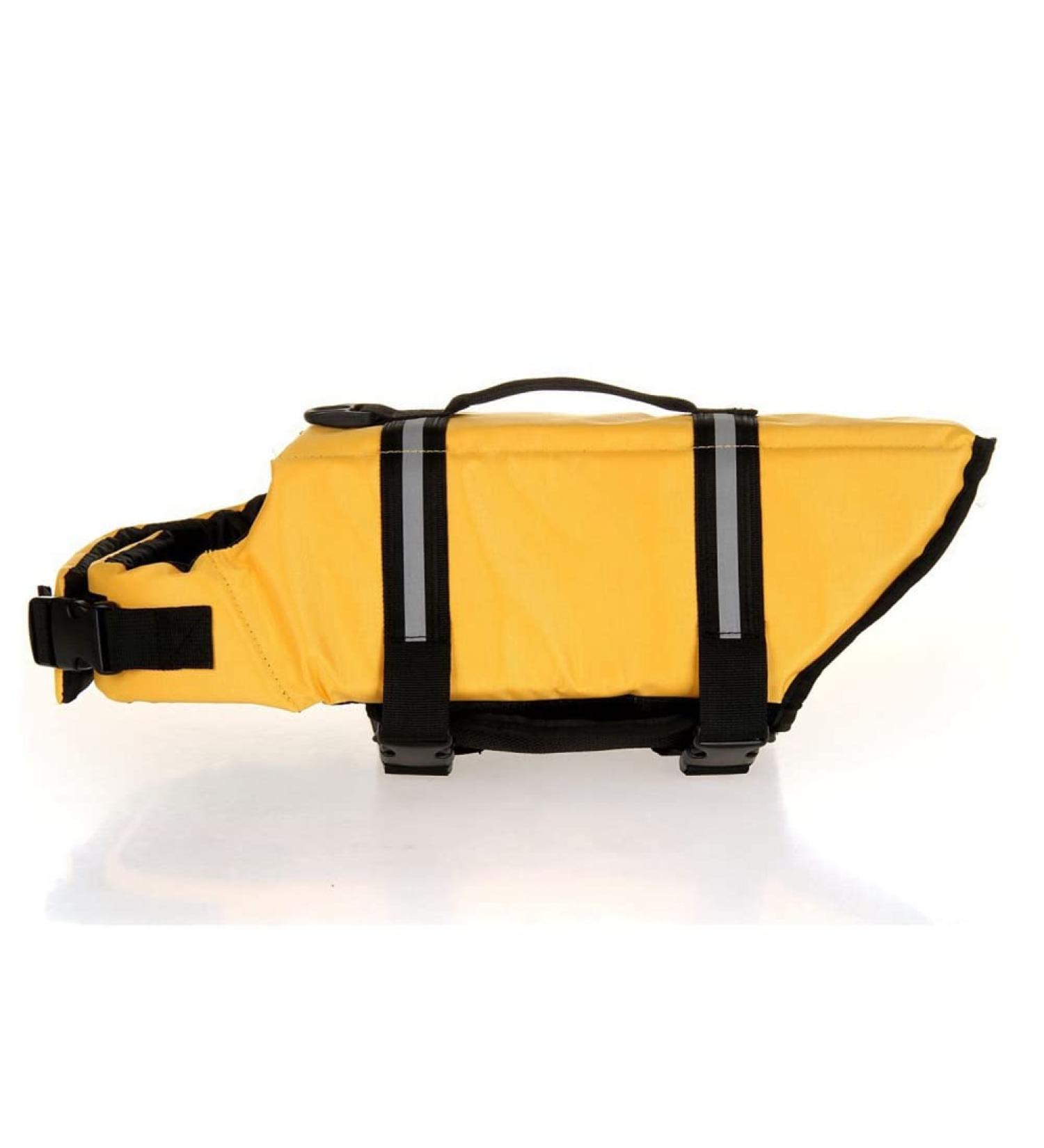 Shtgoi Dog Swimming Vest - Reflective Rescue Vest with Handle for Safety & Comfort | Perfect for Puppies & Pets | Yellow Waterproof Dog Life Jacket - Buy Online on GoSupps.com