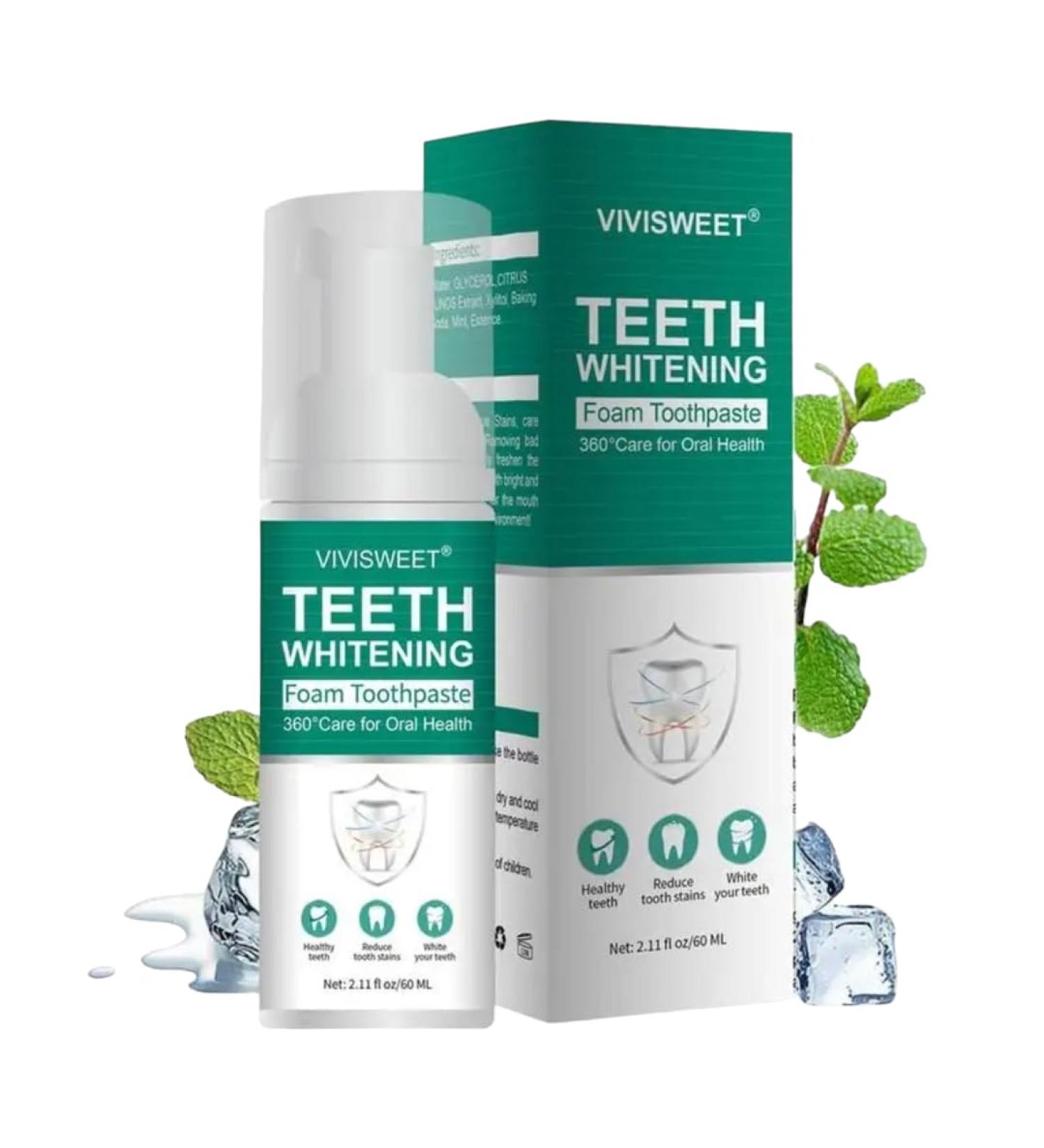Teeth Whitening Foam Toothpaste - Deep Oral Care 2.11 Fl Oz | Best International Shipping - Buy Online on GoSupps.com