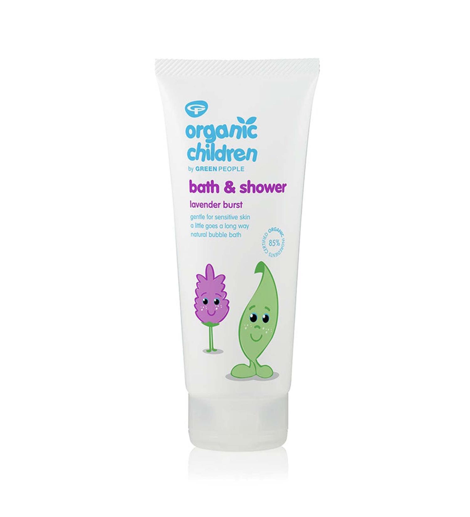 Green People Bio Shower Gel for Children - Lavender Freshness | 200ml Natural SLS & Paraben-Free Body Wash | Vegan & Gentle on Sensitive Skin | 1 Pack - Buy Online on GoSupps.com