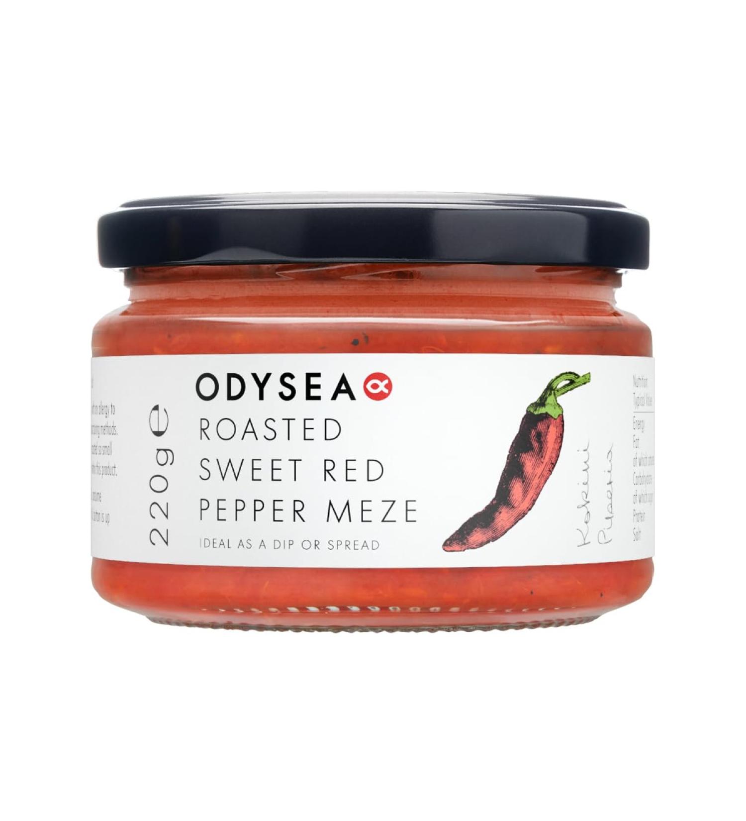 Odysea Roasted Sweet Red Pepper Meze 220g - Buy Online on GoSupps.com