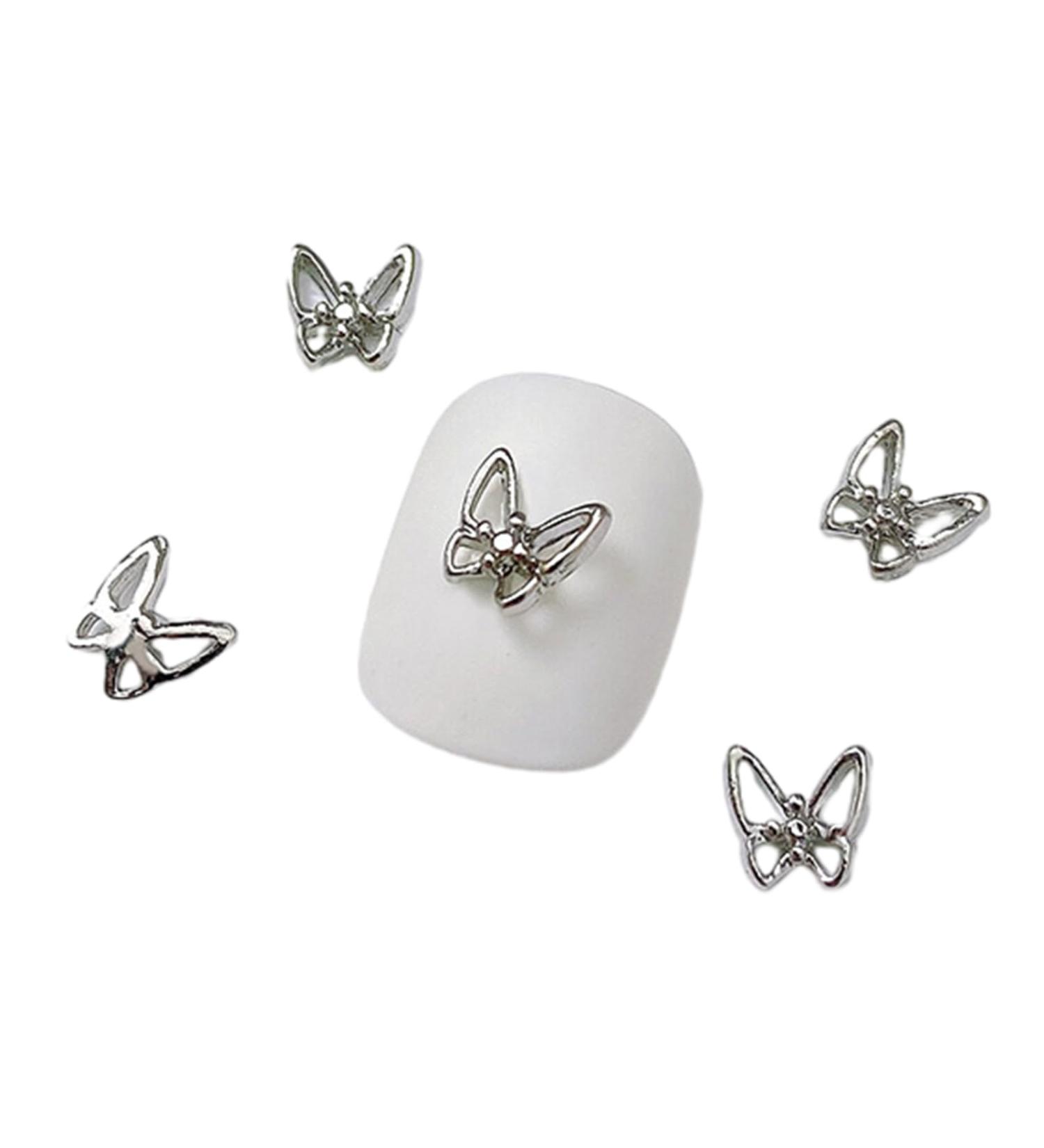 10Pcs 3D Butterfly Nail For Nails Alloy Butterfly Nail Decoration Alloy Nail Butterfly Nail Manicure Accessories Manicure Accessories - Buy Online on GoSupps.com