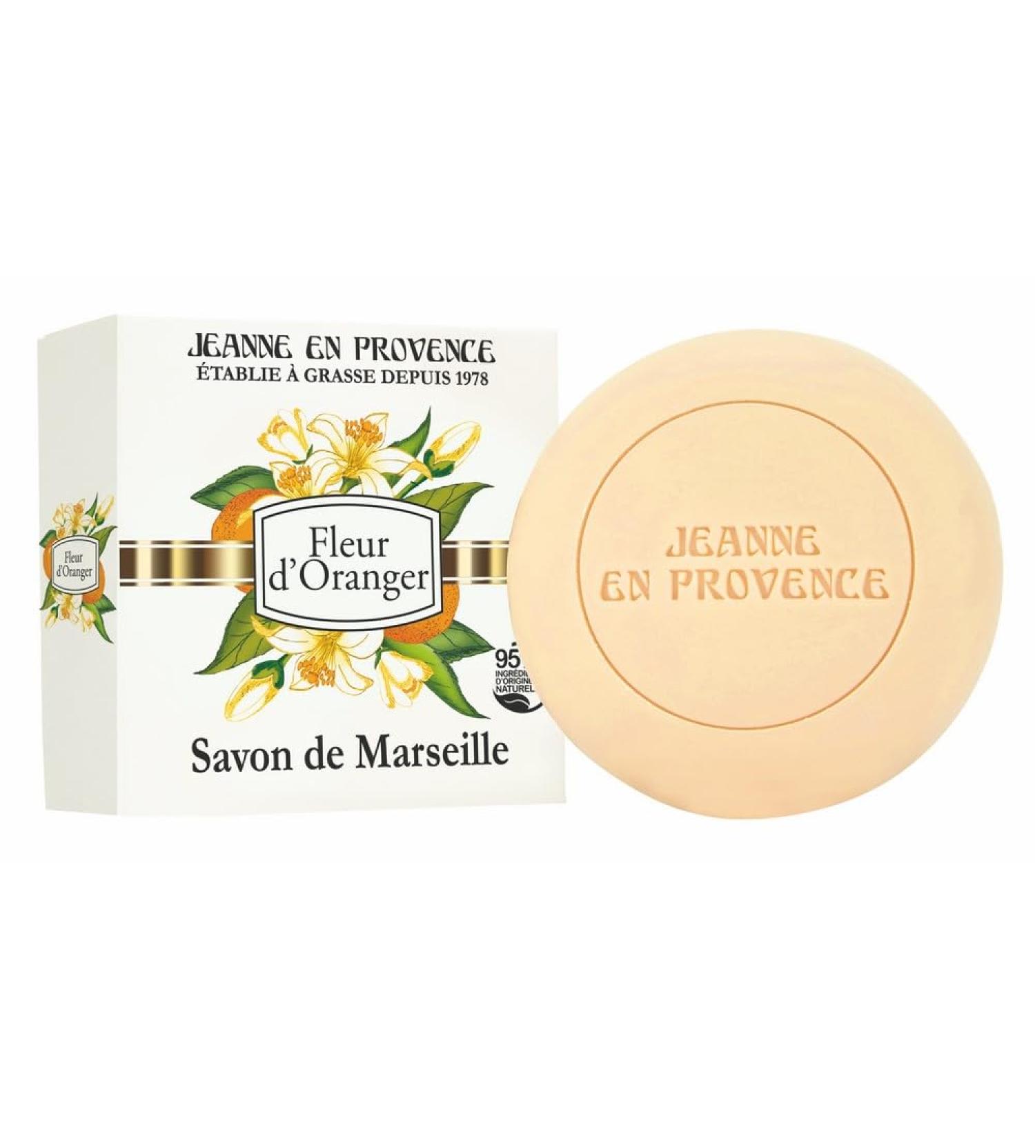  Jeanne En Provence JEANNE EN PROVENCE - Solid Body & Hand Soap - Orange Blossom Scent - Cleanses Softens & Perfumes - 95% Naturally Derived Ingredients - Made in Grasse France - 100g - Buy Online on GoSupps.com