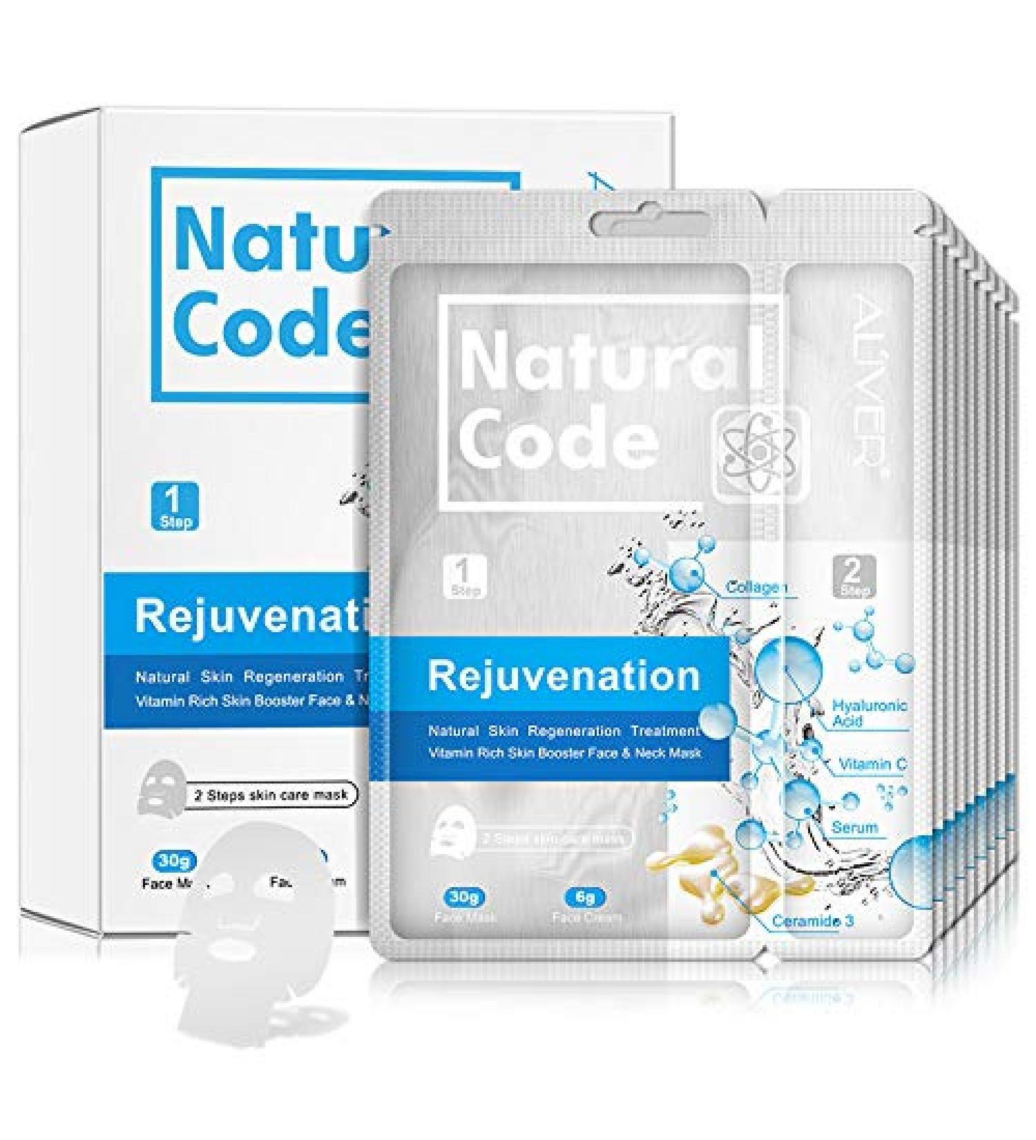 Buy Collagen Masks - 5 Sheet Moisturizing Rejuvenating Facial Masks with Hyaluronic Acid for Ultimate Hydration & Anti-Aging Care - Buy Online on GoSupps.com