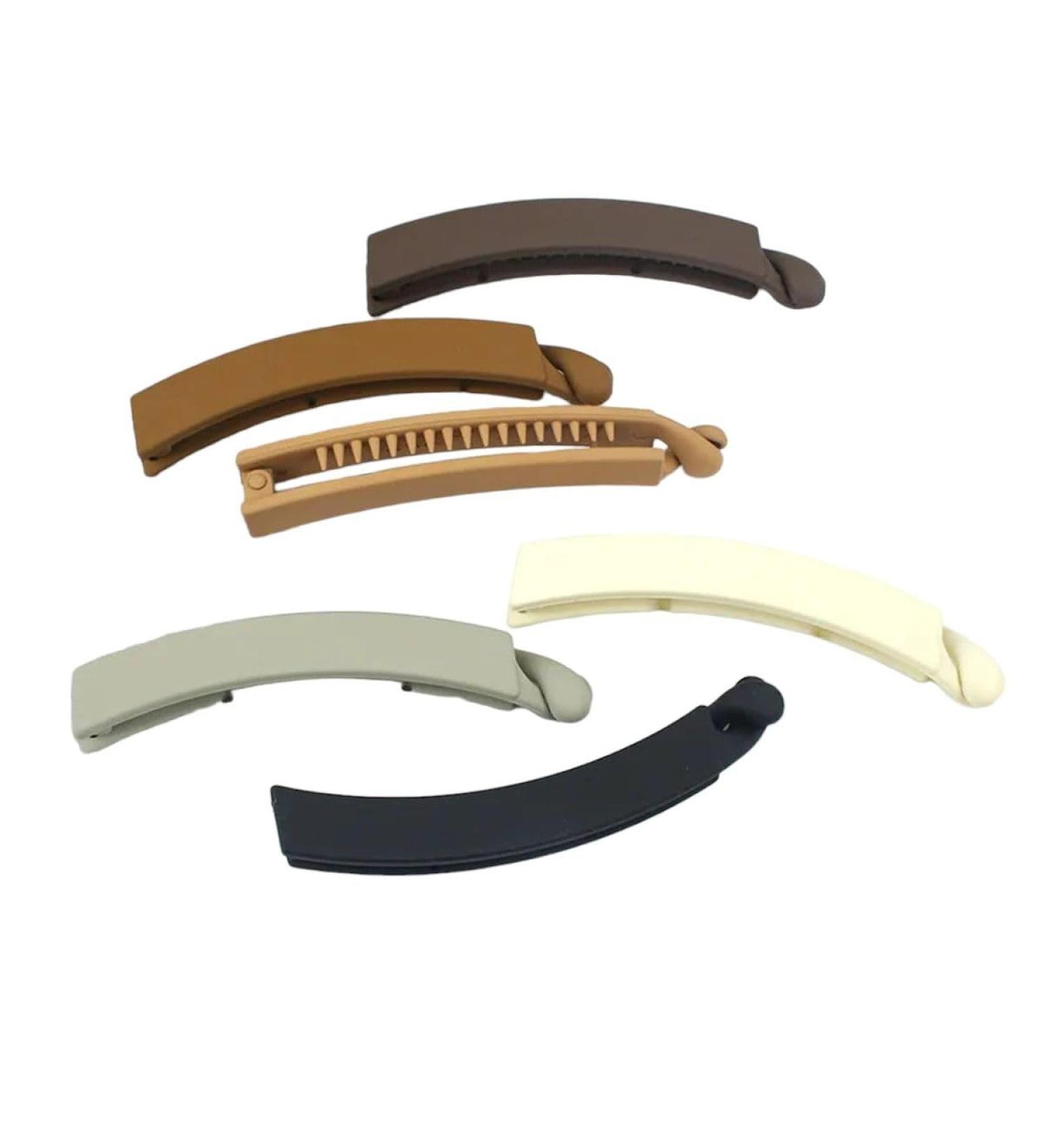 New 2025 1Pc Matte Frosted Banana Hair Clips Fashion Ponytail Holder Hair Clips Women New For Fashion Hair Pins Barrettes Women Styling Tools Black Jewelry Fashion Accessories Creative Gift - Buy Online on GoSupps.com