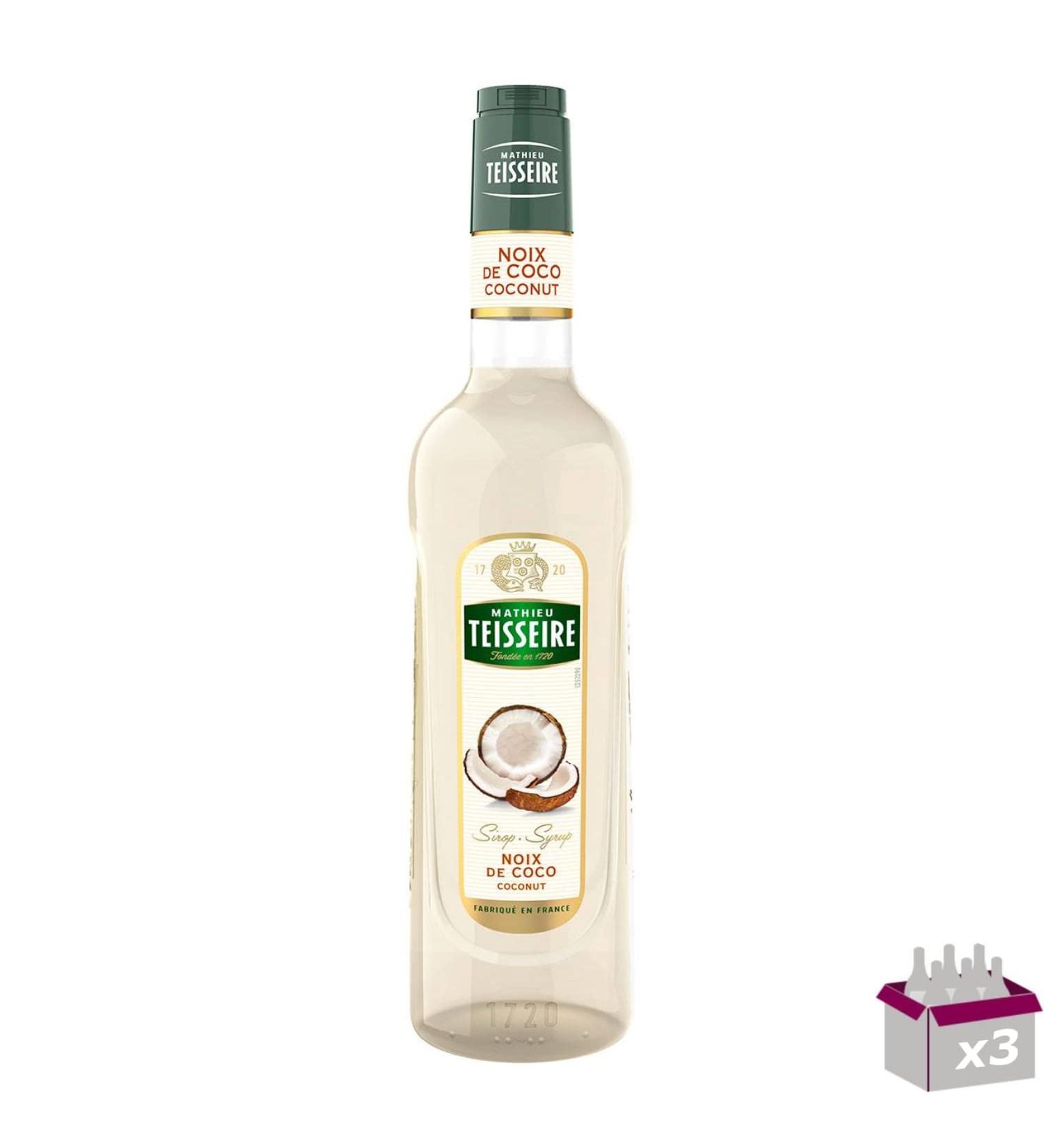 TEISSEIRE Set of 3 Coconut Syrup 3 x 70 ml