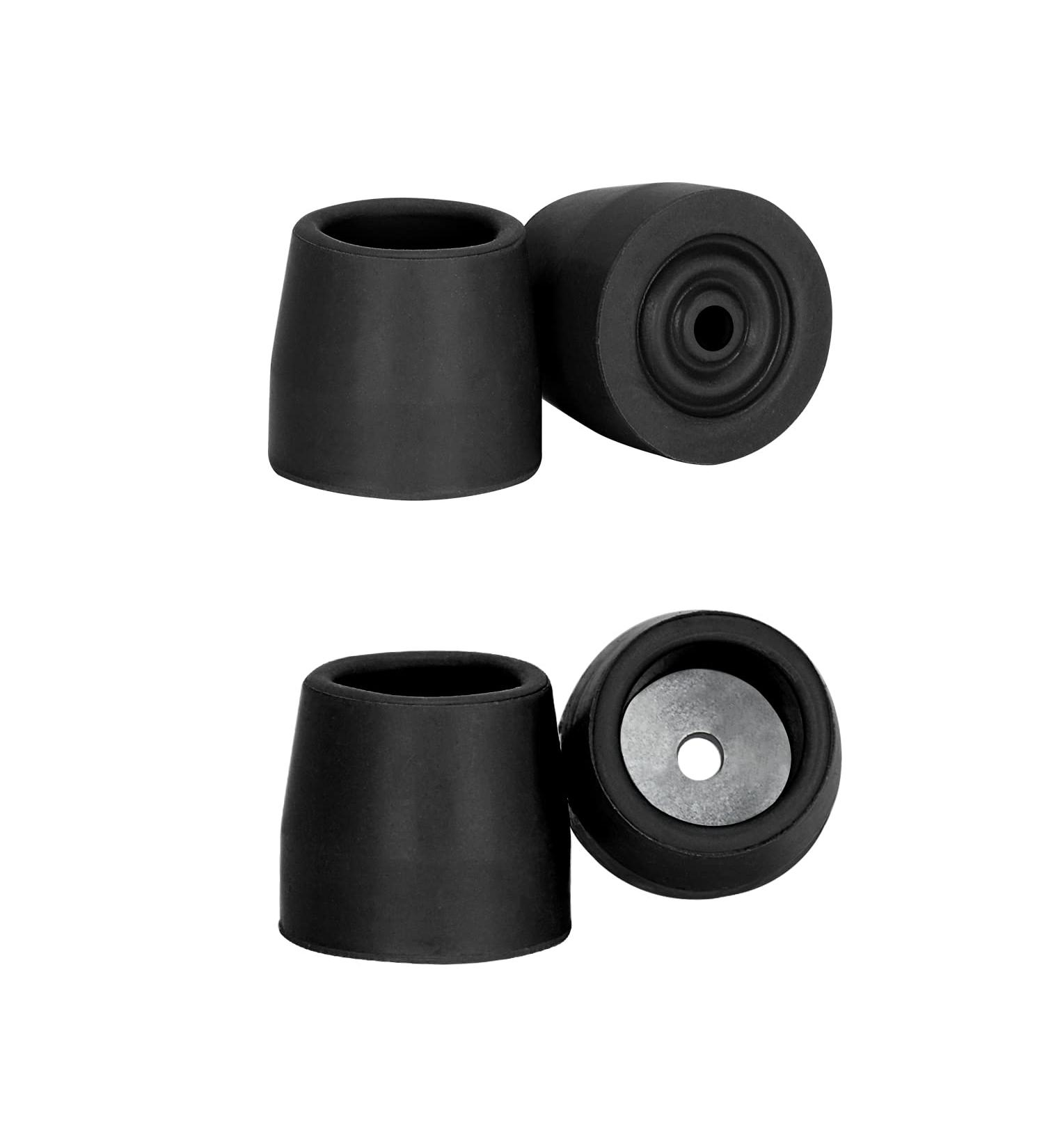 Supregear Walker Tips 4 Pcs - Universal Walker Commode Replacement Tips - 25mm Shaft - 2 Pairs Black - Buy Online on GoSupps.com