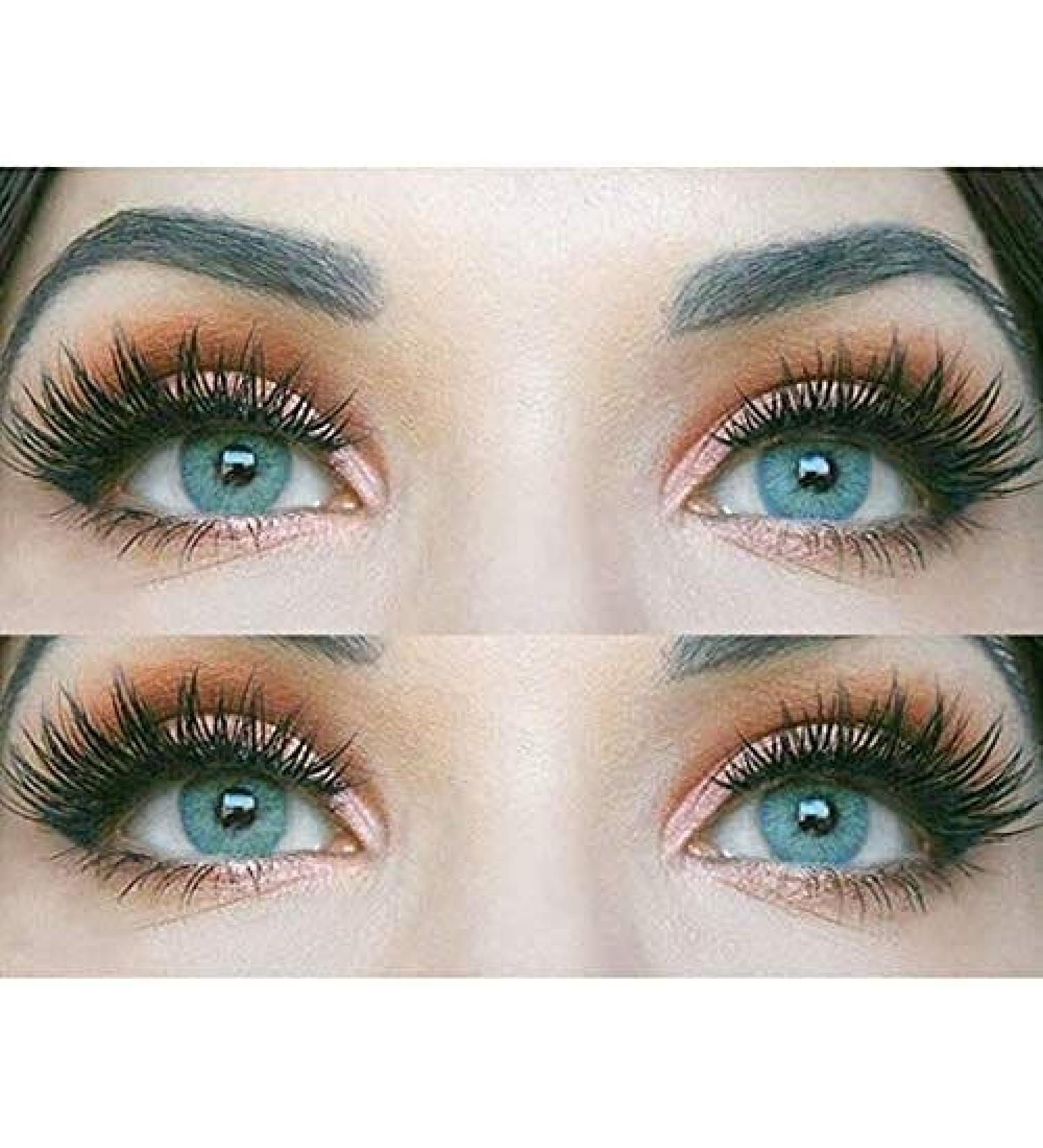 Very Covering Natural Blue Contact Lenses | Silicone Comfort Novelry Jasmine Blue | 1 Pair with Container | DIA 14.00 | -1.50 Diopters | Glamlens - Buy Online on GoSupps.com
