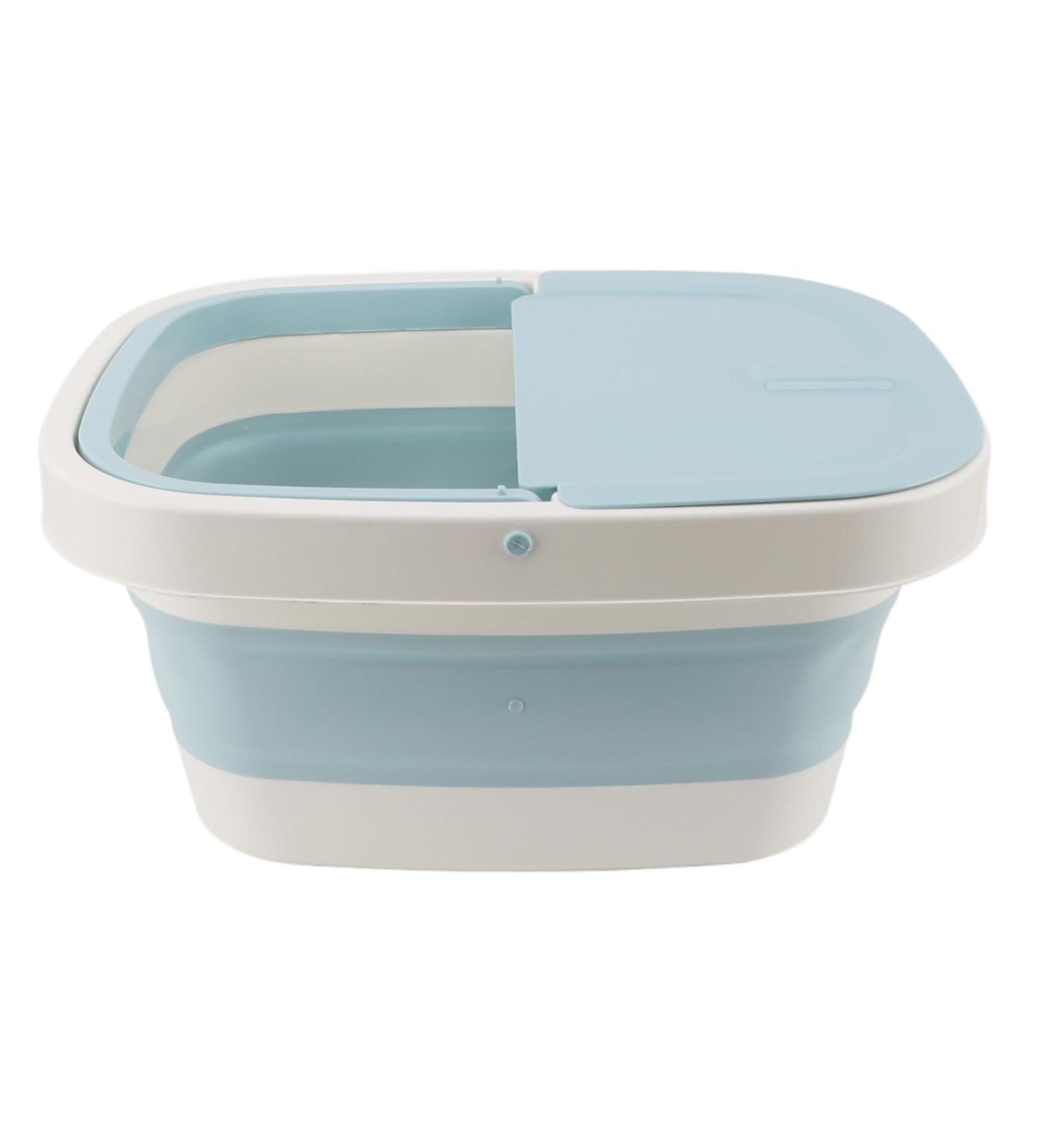 Bassin de Bain de Pieds Couvercle Amovible Seau de Pieds Points de Massage Roue de Grande capacit avec Poign e pour P dicure (BLUE) - Buy Online on GoSupps.com