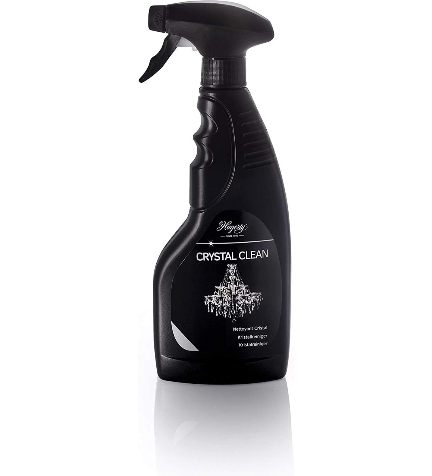 Hagerty Crystal Clean crystal cleaner spray 500 ml i Effective chandelier cleaning agent i cleaning spray for effortless cleaning and maintaining candlesticks made of crystal glass and metal single