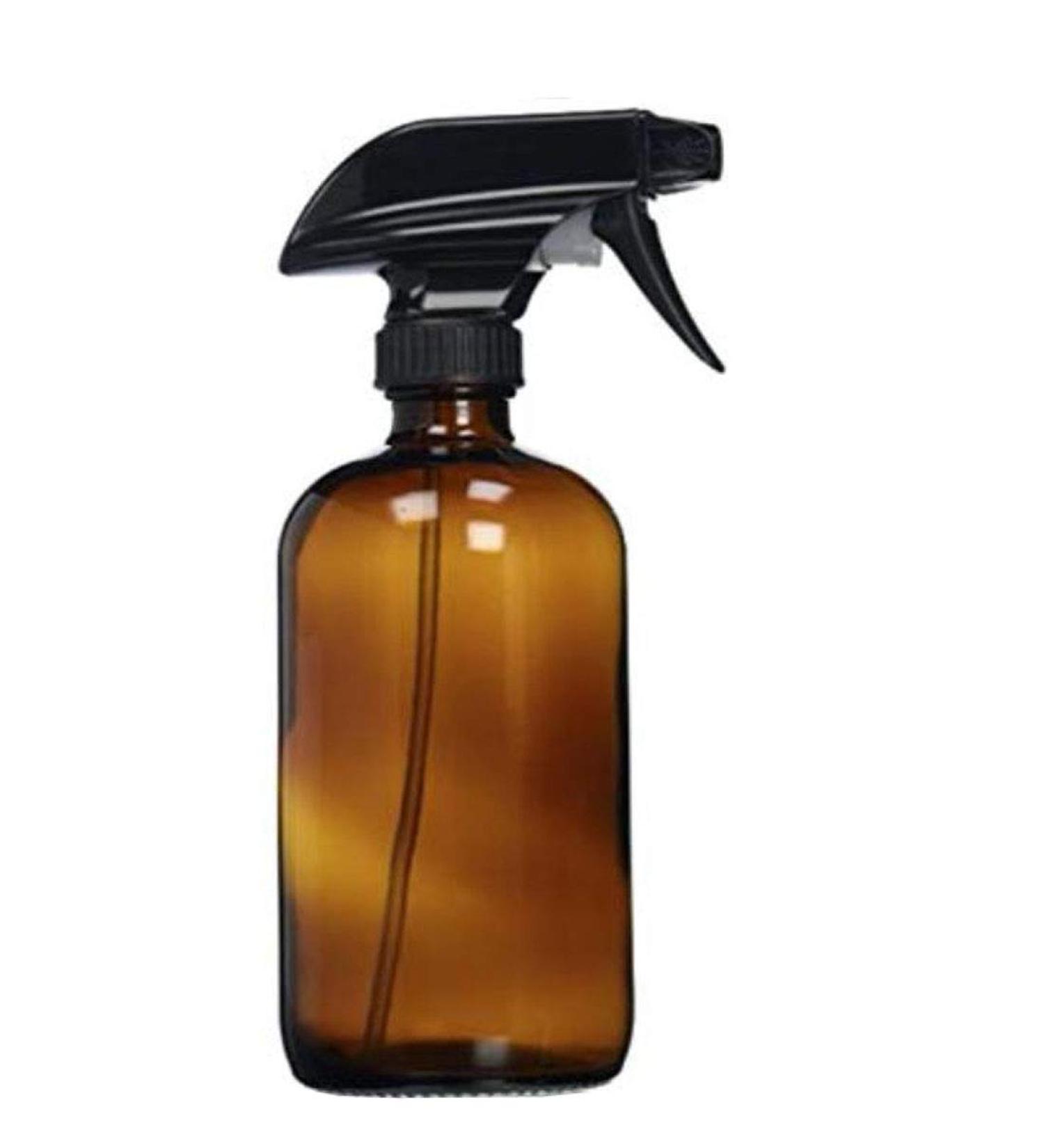 Buy Empty Amber Glass Spray Bottle - 250ml Durable Black Mist Sprayer for Essential Oils - International Shipping Available - Buy Online on GoSupps.com