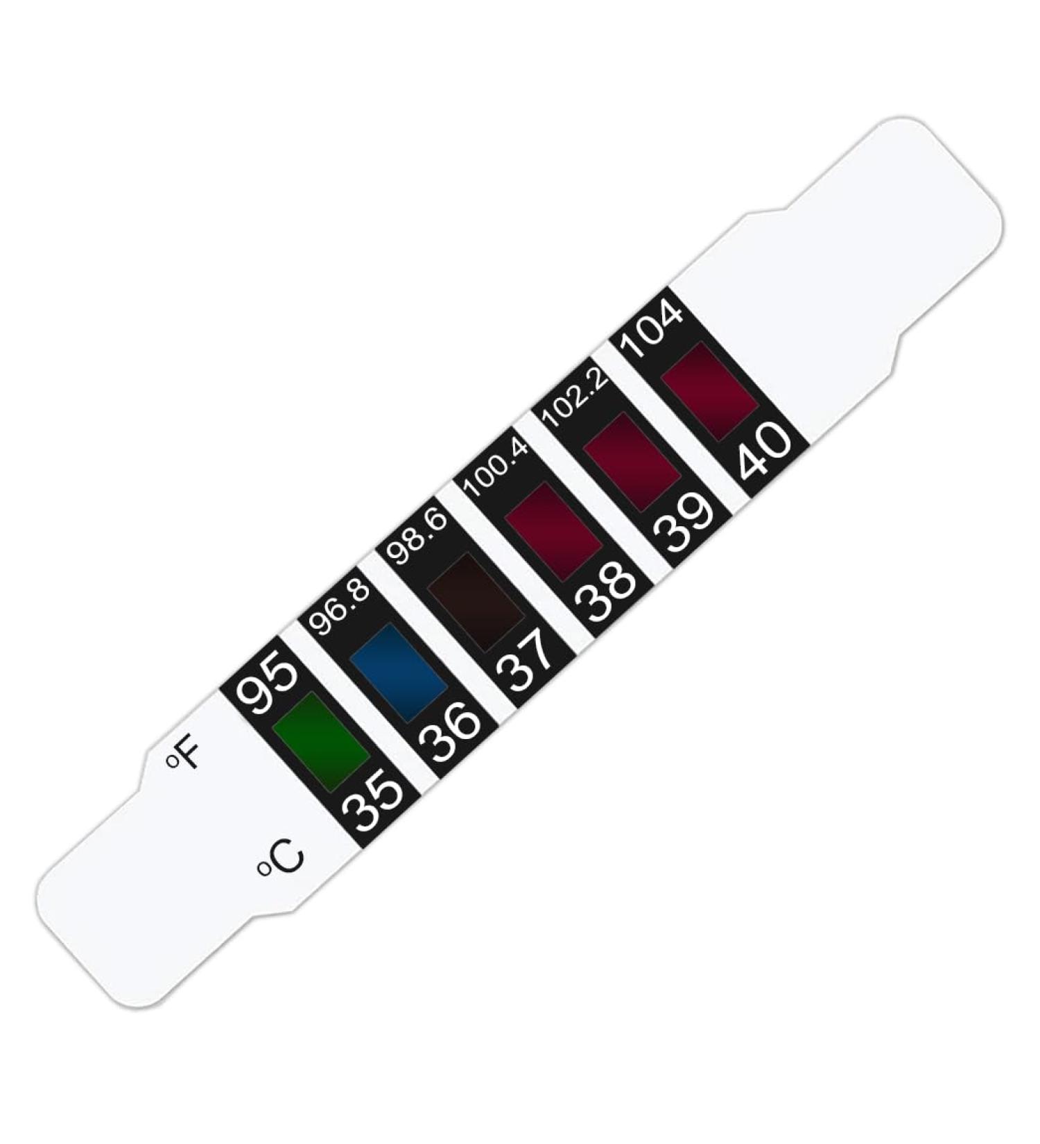 Forehead Head Strip Thermometer Strips Adhesive and Reusable Strips Non Invasive Medical Touch Thermometer for Adults and Children - Buy Online on GoSupps.com