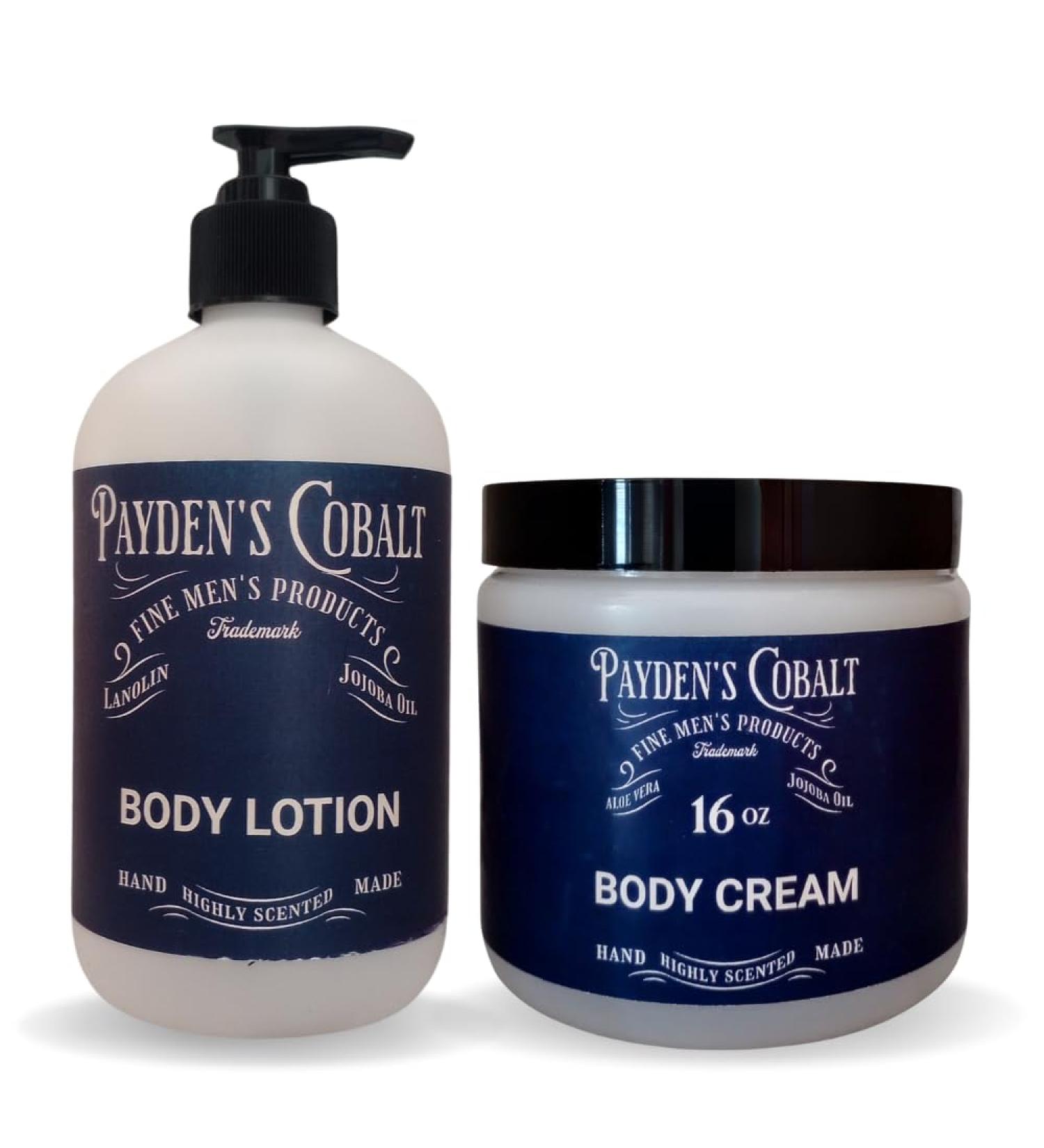 Payden's Cobalt Santa's Pipe For Men Scented Body Lotion and Body Cream Set 12 Oz Lotion - 16 Oz Body Cream - Buy Online on GoSupps.com