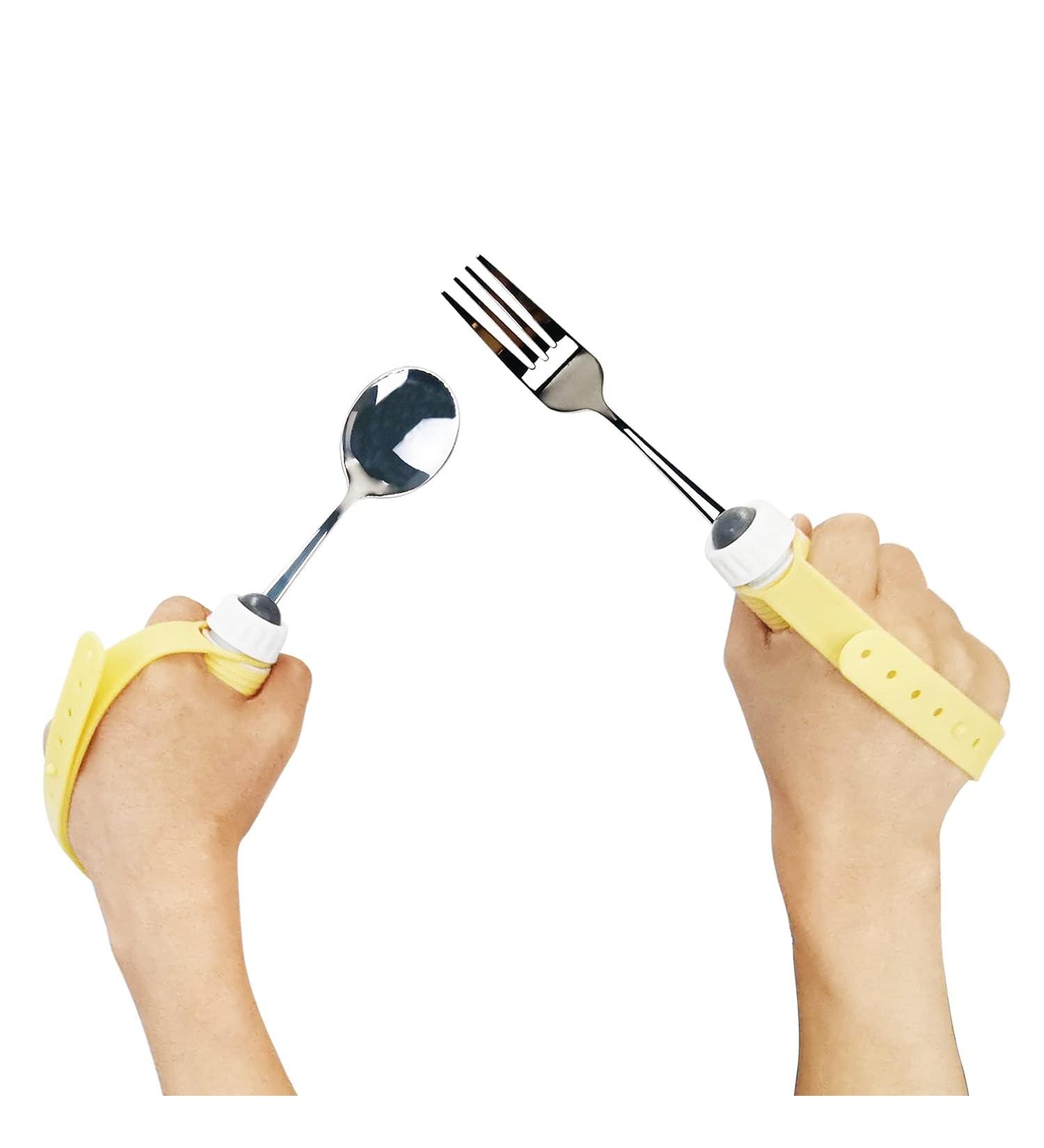 Feeding Assist Tableware Disabled Auxiliary Fork Training Aids for Elderly Patients Utensil Angled Spoon and Fork Self Eating - Buy Online on GoSupps.com