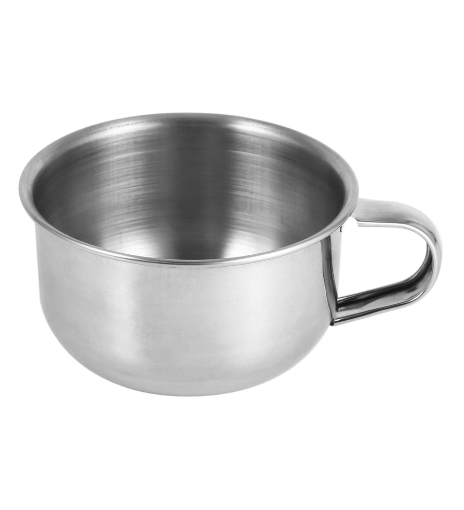 Stainless Steel Shaving Soap Mug Bowl Durable Razor Foam Tool for Beauty Salons & Bathrooms | International Shipping - Buy Online on GoSupps.com