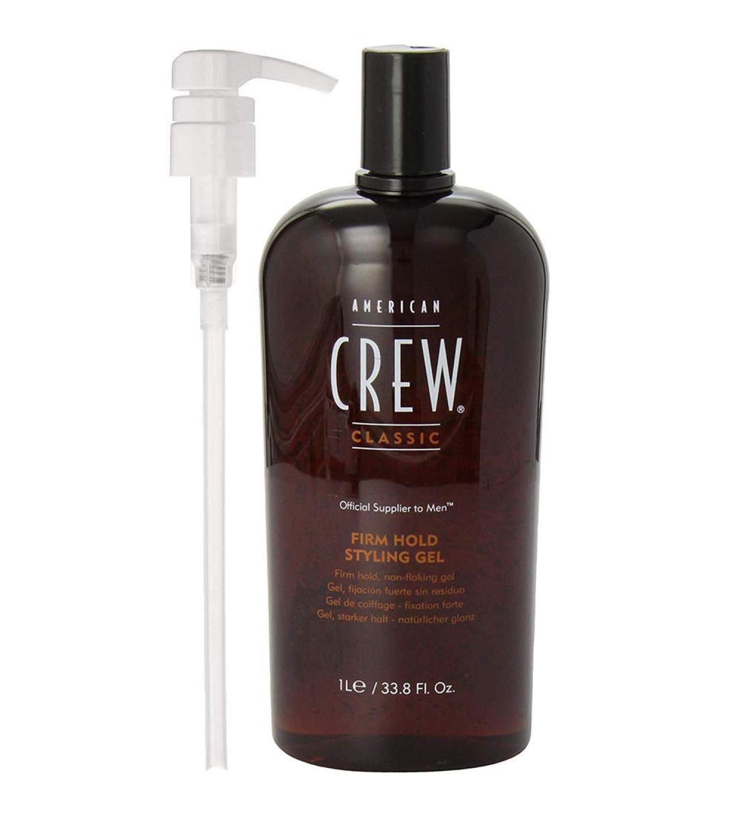 AMERICAN CREW Firm Hold Styling Gel 33.8 Oz with Pump - Natural Finish - 1 Pack - Buy Online on GoSupps.com