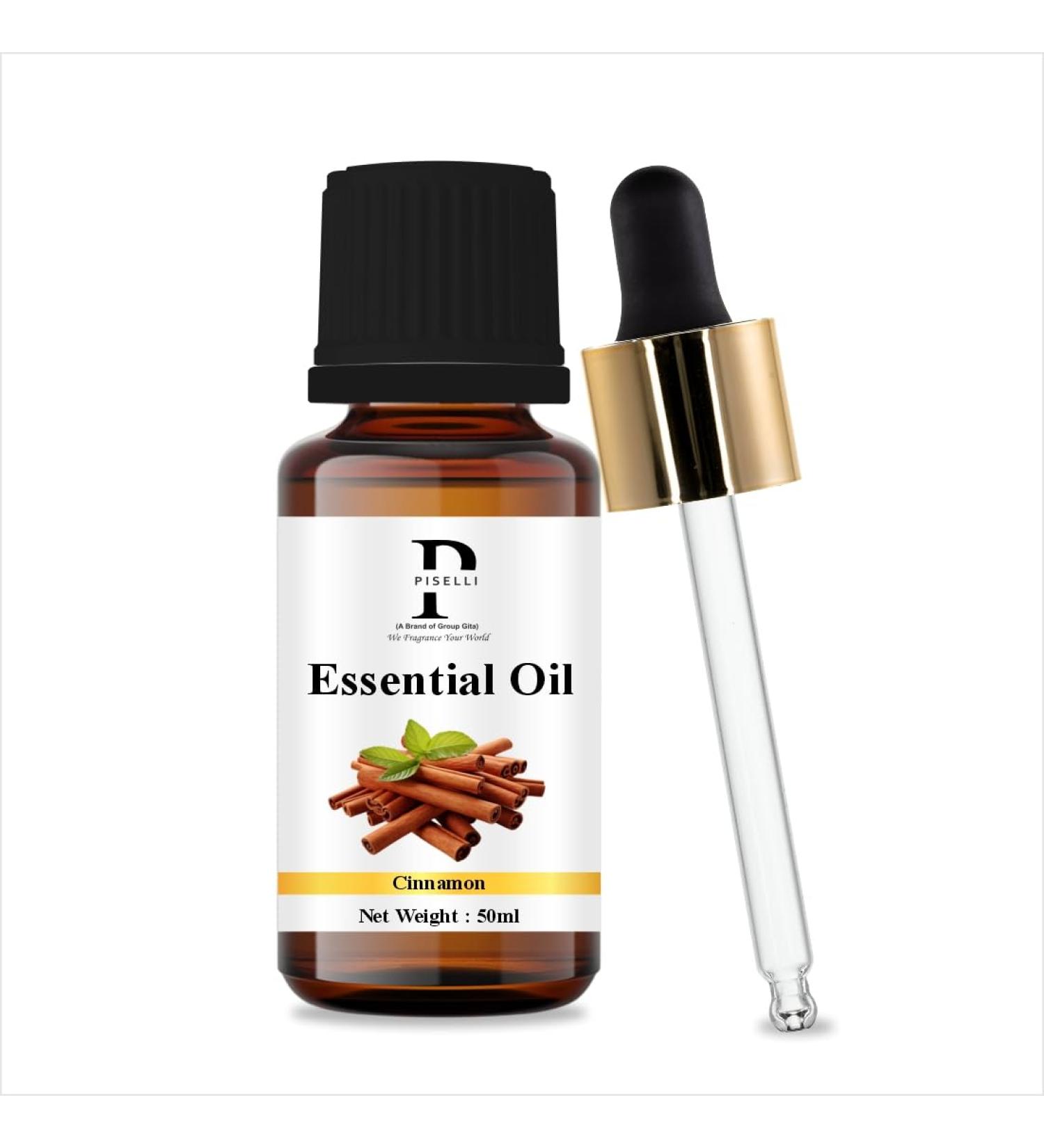 PISELLI Essential Oils Pure Essence: Unlocking The Secrets of Essential Oils - 30/50/100ml - 1.01/1.70/3.38 Fl Oz (100ml Cinnamon)