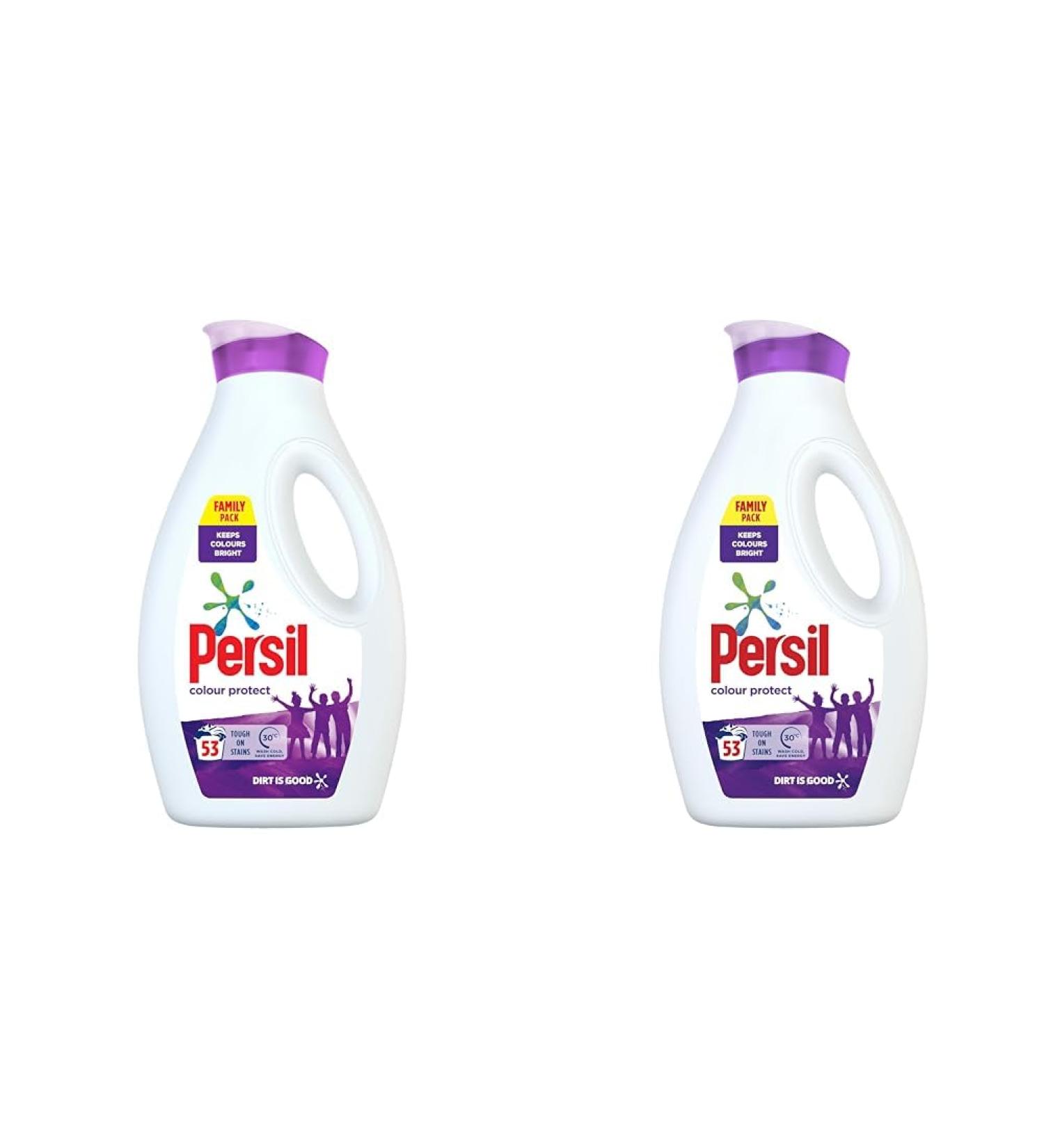 Persil Colour Laundry Washing Liquid Detergent keeps colours bright 100% recyclable bottle 1.431 L (53 washes) (Pack of 2) - Buy Online on GoSupps.com