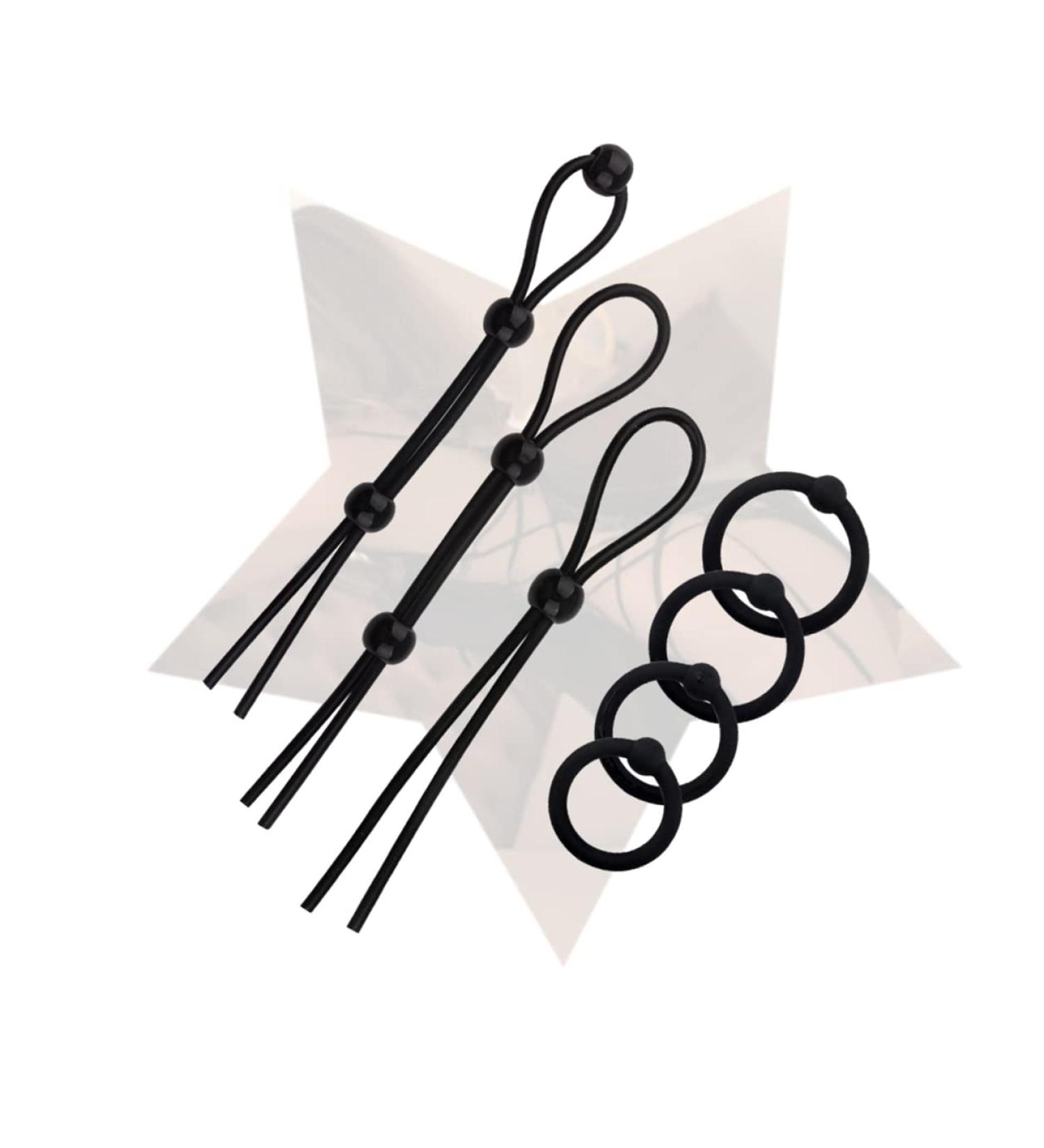 Sporty Male Props | 7-Piece Silicone Ring Set | Multi-Purpose & Flexible - Black | Soft & Easy to Use - Buy Online on GoSupps.com