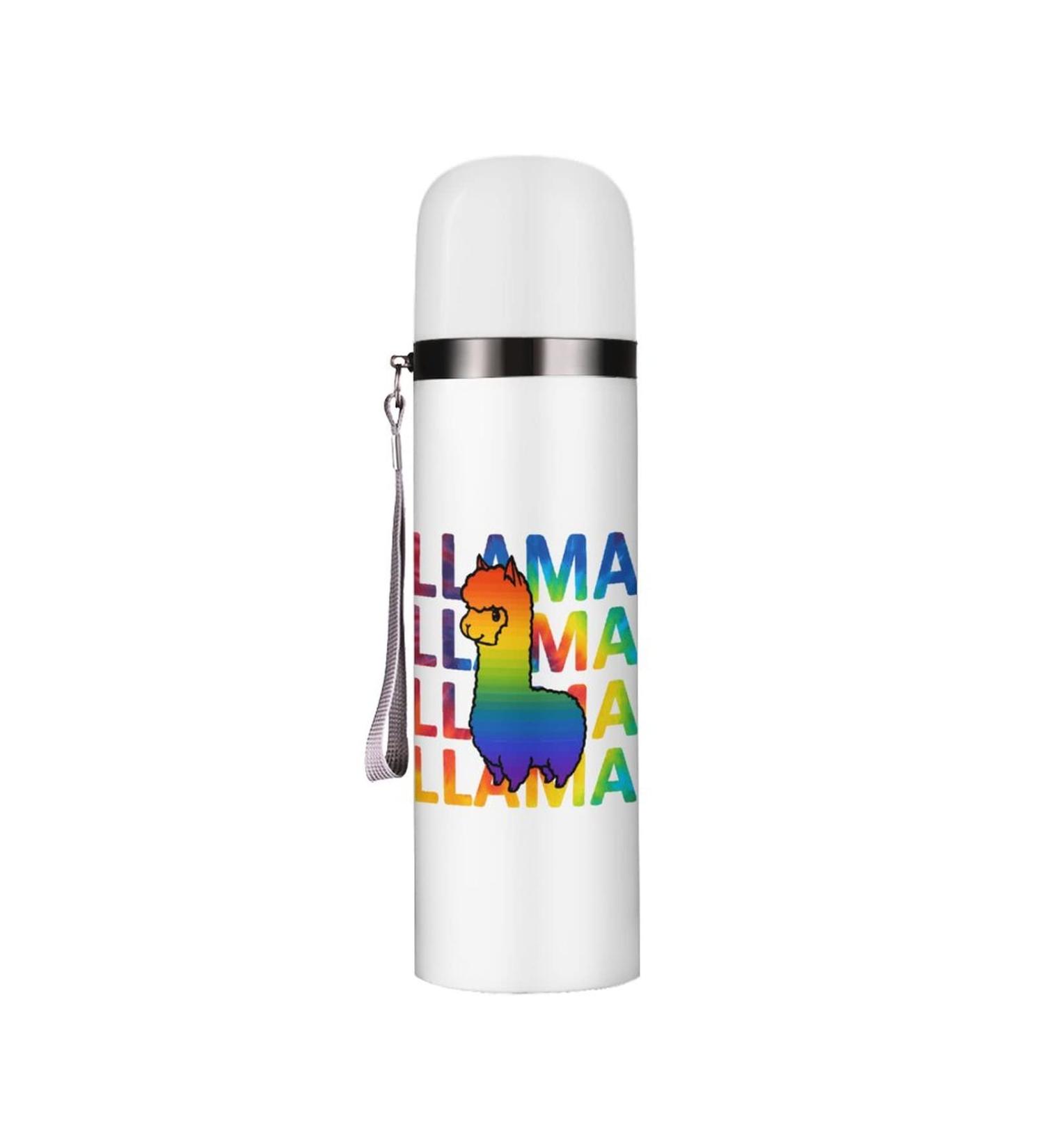 Tie Dye Rainbow Llama Insulated Water Bottle 19 OZ Stainless Steel Travel Mug For Drink Sports Camping Hiking Outdoors - Buy Online on GoSupps.com