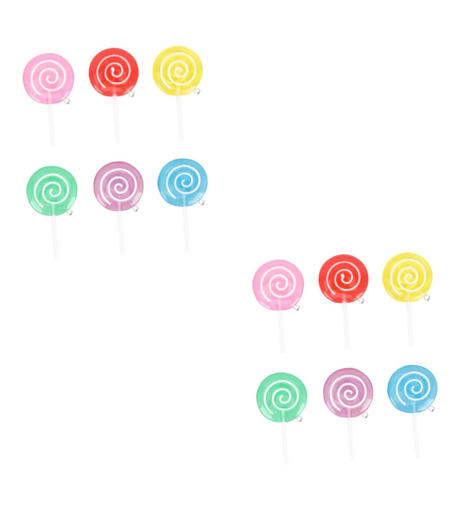 Toyvian 12 Pcs Lollipop Model Tree Hanging Ornaments Diy Crafts Large Candy Ornaments Mini Lollipops Embellishments Candy Props Cupcake Decorating Plastic Dessert Child Display 6X3.2CMx2pcs 1 - Buy Online on GoSupps.com
