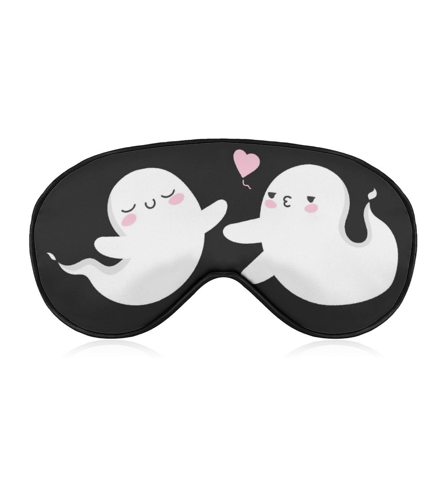 LynaRei Halloween Ghosts Sleep Mask - Happy Ghost Trick Or Treat Blindfold for Full Night's Sleep, Travel, and Nap - Buy Online on GoSupps.com