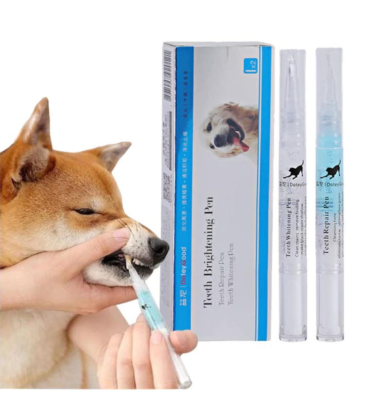 Natural Plant Substance|Pet Teeth Repairing Kit|Pet Dog/Cat Teeth Cleaning Pen for Dental Care|Pet Teeth Whitening Pen Tool - Buy Online on GoSupps.com
