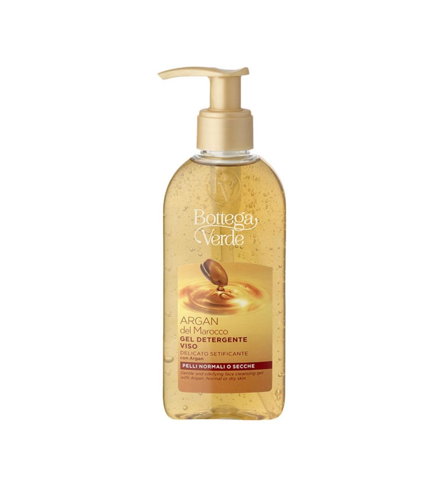 Bottega Verde Moroccan Argan - Facial Cleansing Gel - Gentle Silky - with Argan (200 ml) - Normal to Dry Skin