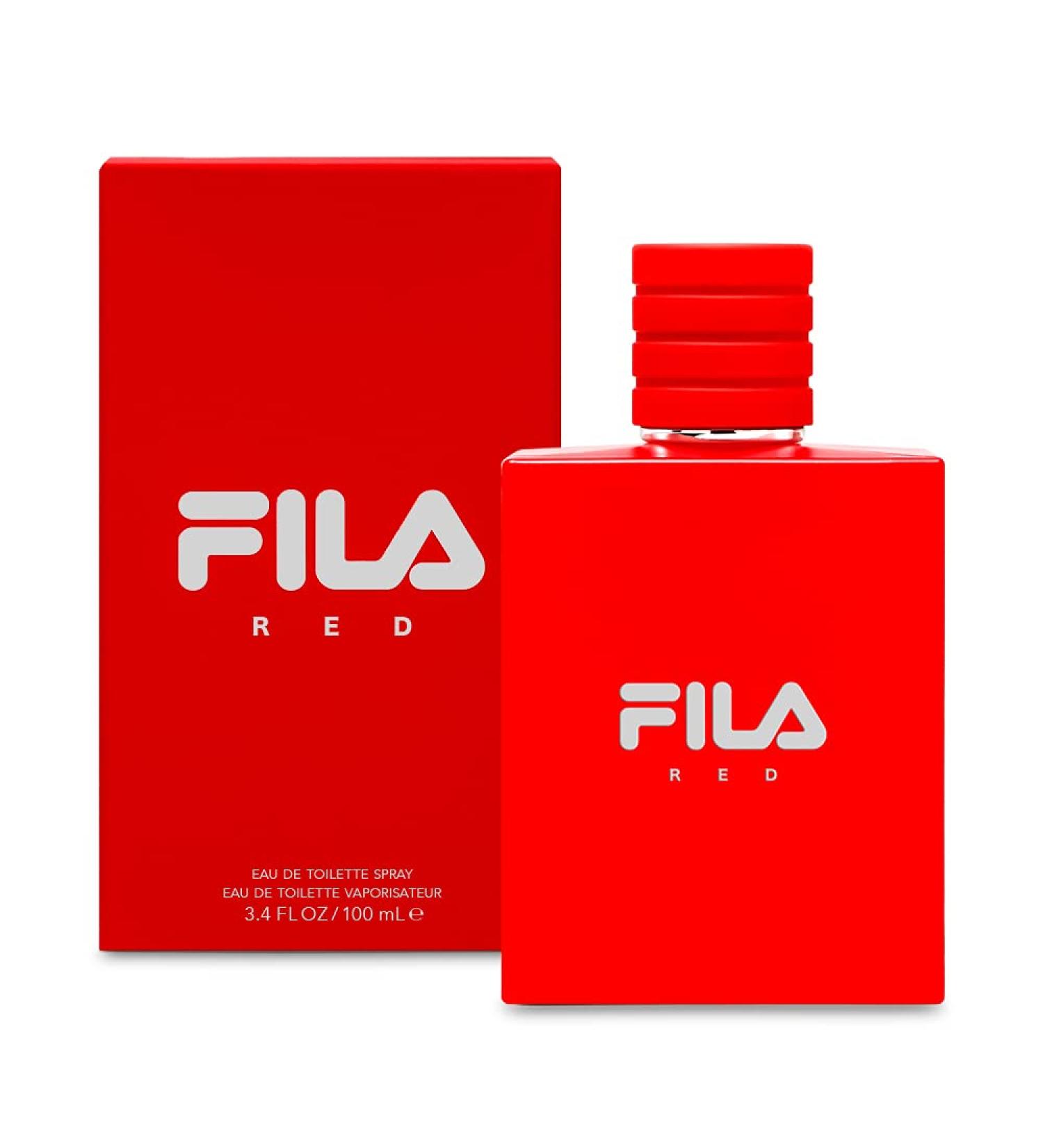FILA RED Fragrance for Men - Eau de Toilette Spray with Notes of Bergamot Jasmine Nutmeg Sandalwood and More - Sport-Inpired Scent for Day or Night - 3.4 oz. Fresh 3.4 Ounce (Pack of 1) - Buy Online on GoSupps.com
