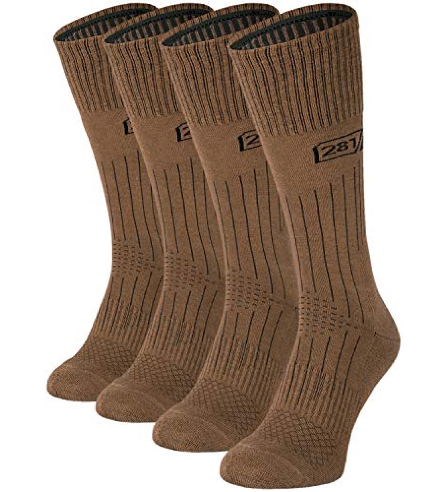 281Z Military Lightweight Boot Socks - Coyote Brown - 4 Pairs Medium - Buy Online on GoSupps.com