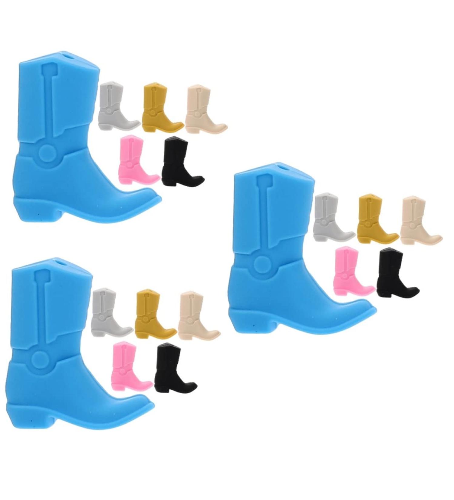 Healvian 18 Pcs DIY Silicone Beads - Necklace Crafts & Teething Toy Charms - Assorted Colors - 3x1.4x1cm - Buy Online on GoSupps.com