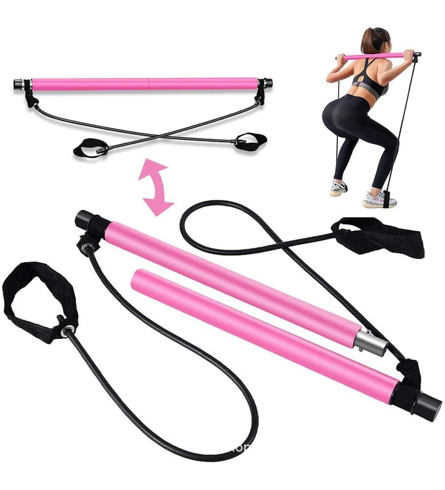 Buy Pilates Bar - Portable Workout Equipment for Home Gym & Yoga | Resistance Band Exercise Stick for Sculpting & Stretching - Buy Online on GoSupps.com